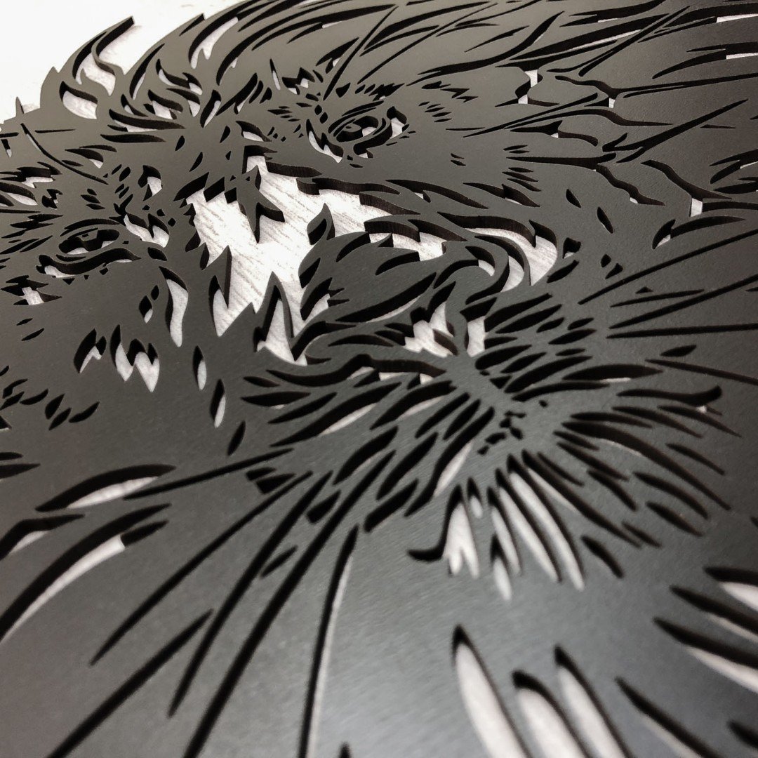 Falikép - Oroszlán | Fekete