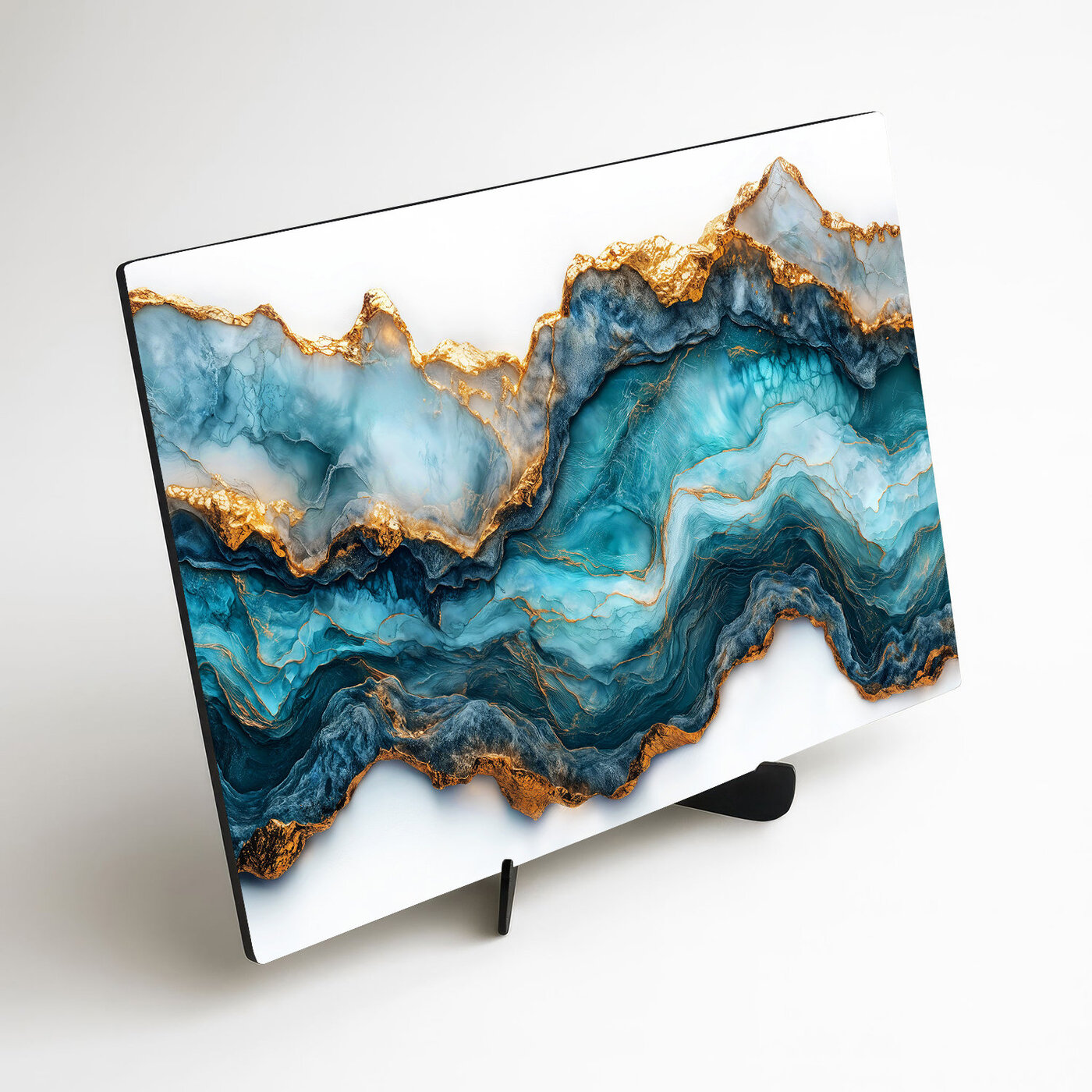 Mramorový dizajn dreveného obrazu - Crystal