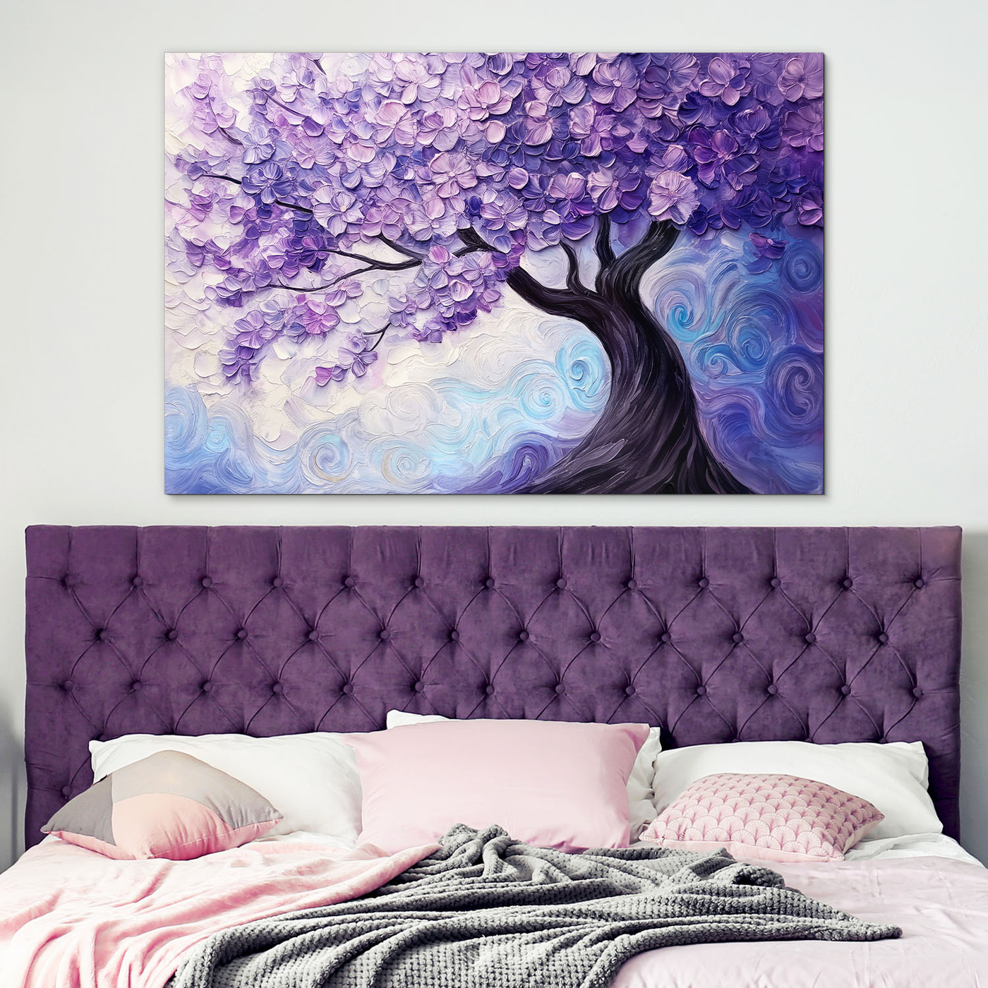 Purple Wall Art - Tree Full of Flowers