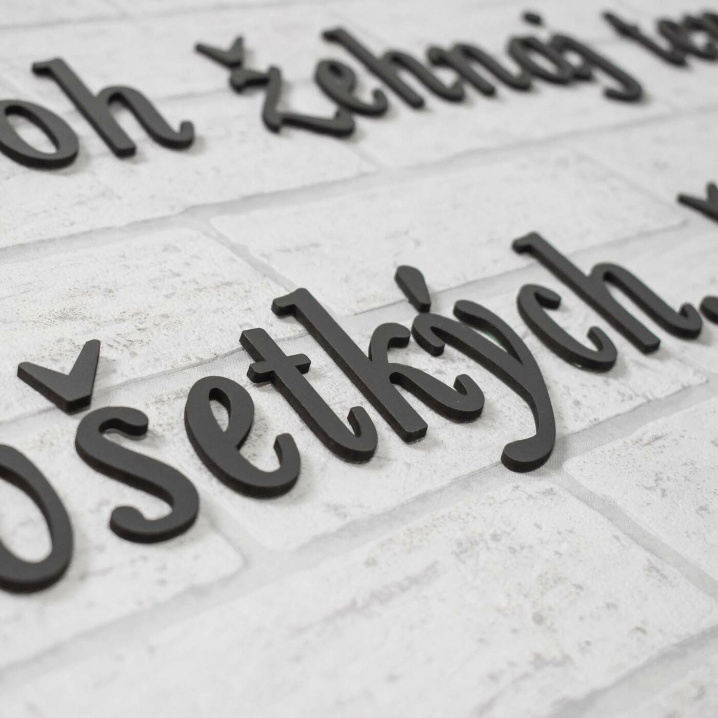 Drevený citát na stenu - Boh žehnaj  | Antracitovo-šedá