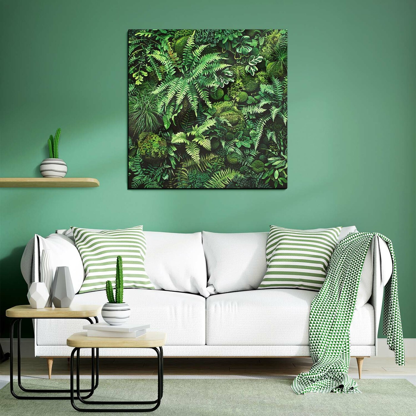 Dřevěný obraz na zeď - Džungle | 66x66 cm