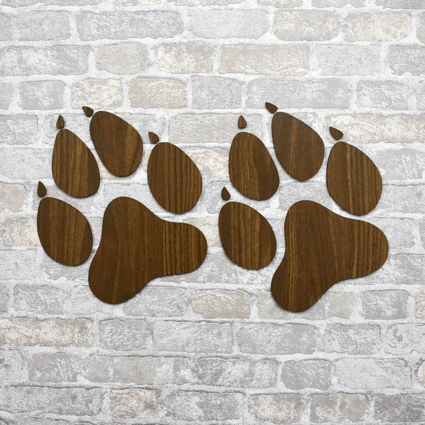 Drevené nálepky - Stopy vlka | Orech