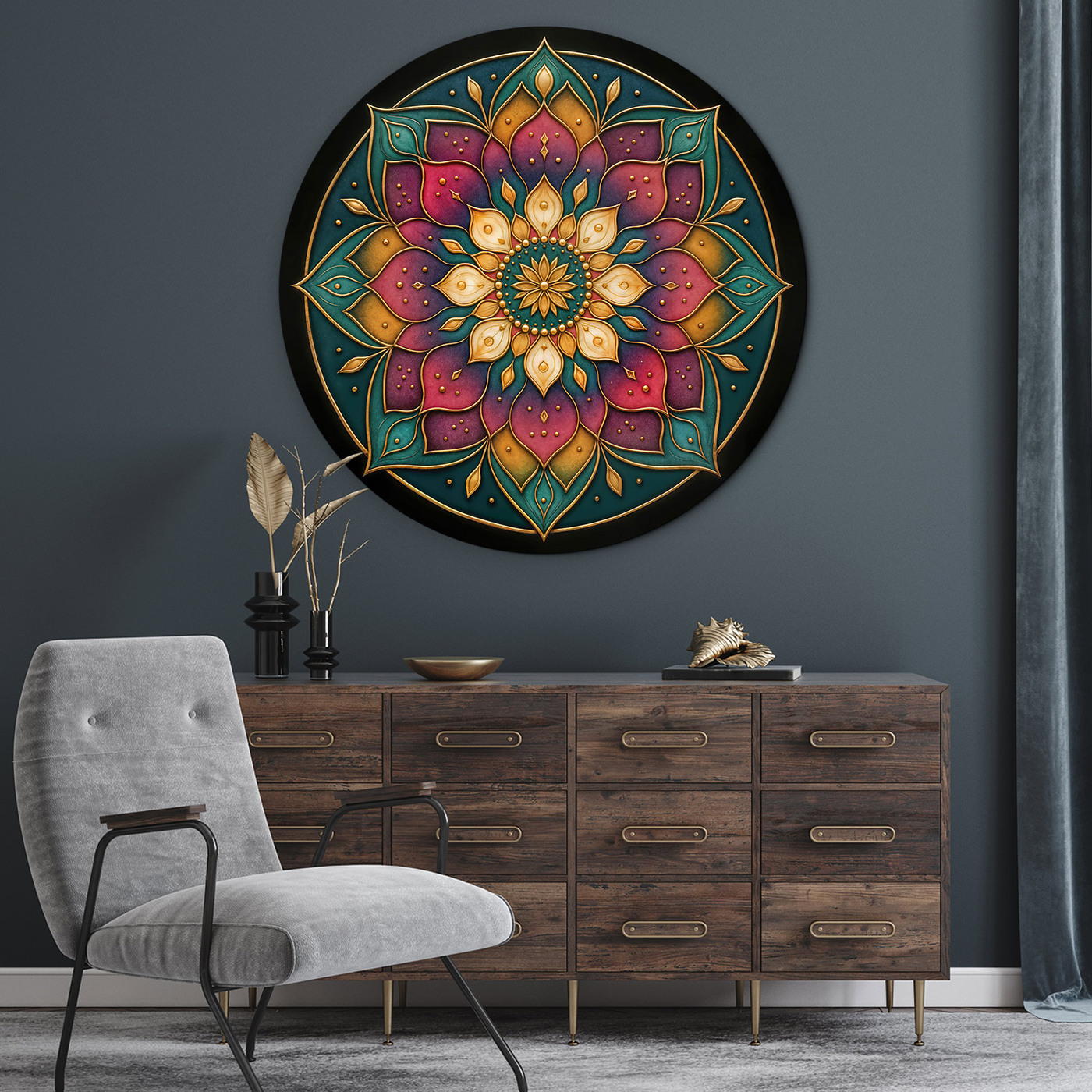 Wooden wall mandala - Inner journey