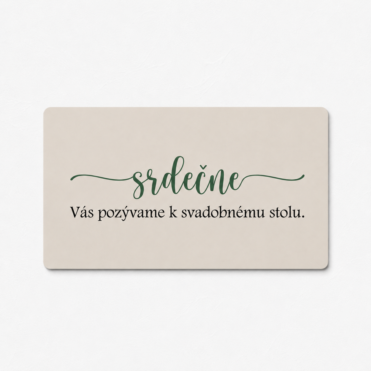 Farebná pozvánka k svadobnému stolu z dreva - Eukalyptus | Kašmír
