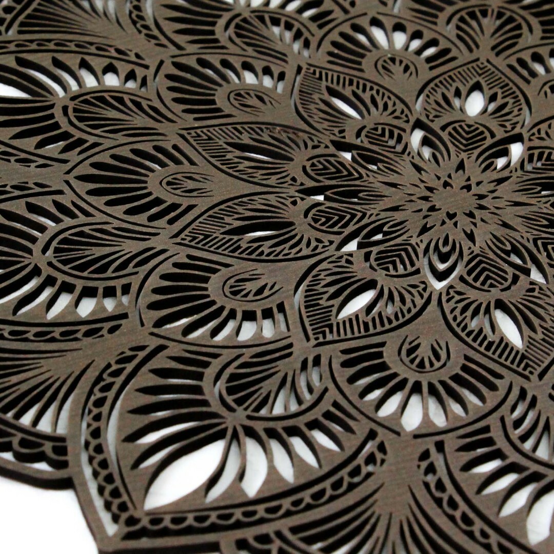 Cut-Out Wooden Mandala - Symmetry | Wenge