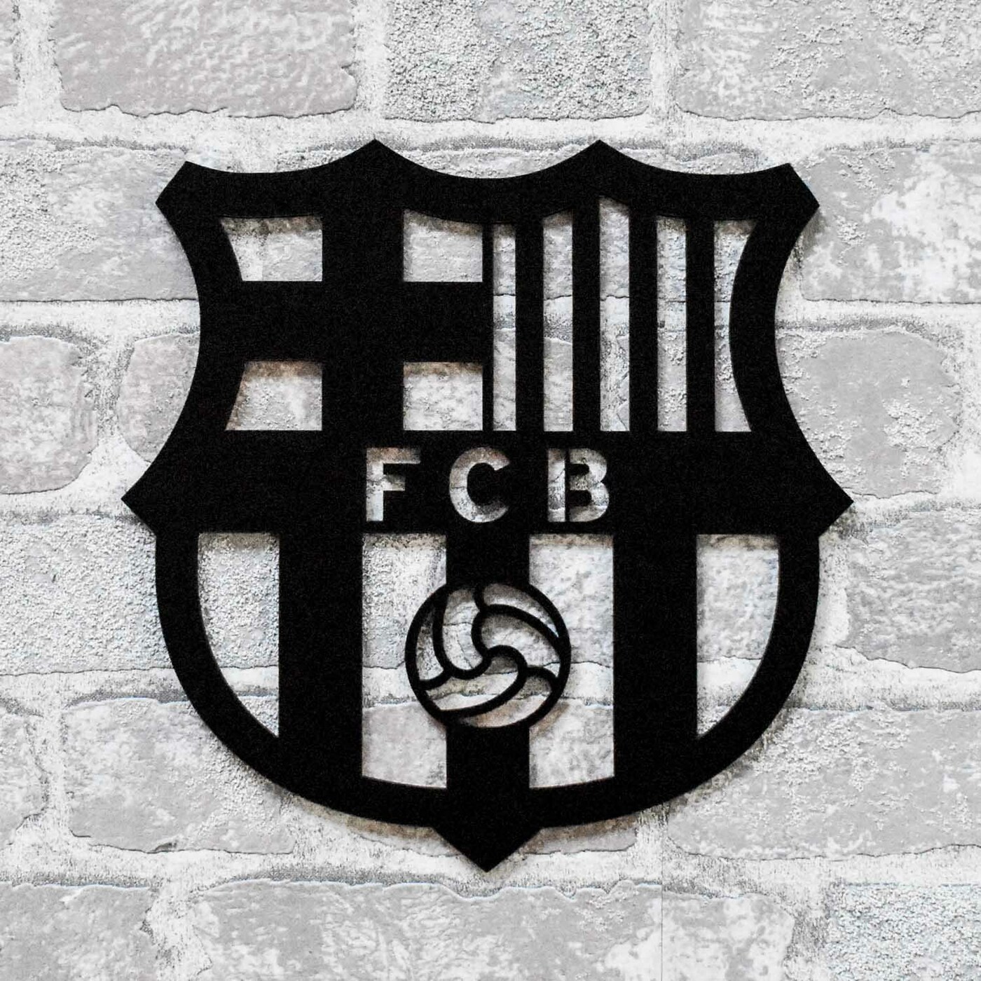 Wooden Club Logo - FC Barcelona | Black
