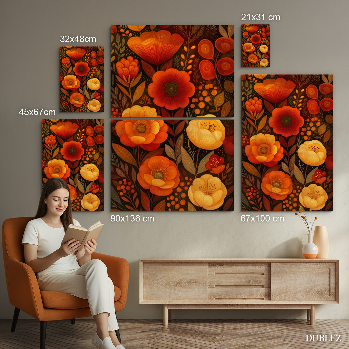 Obraz do obývačky s kvetmi 