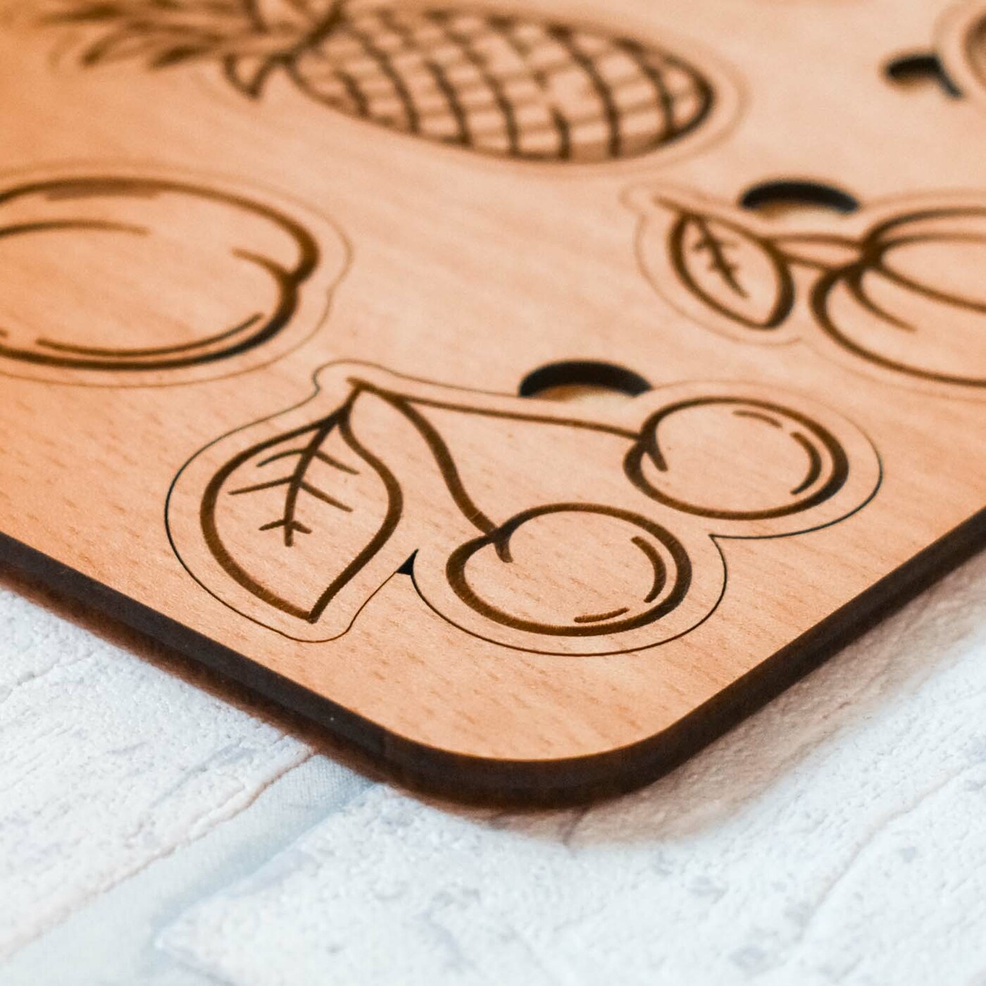 Drevená edukačná hračka - Ovocie | Buk