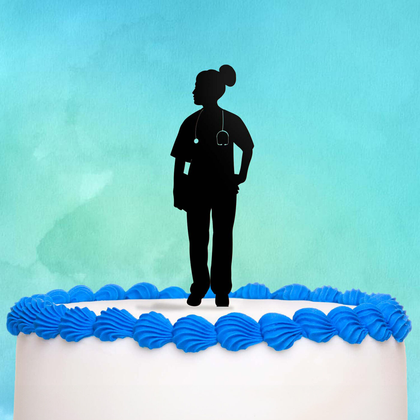 Zápich do torty s menom - Sestrička/Lekárka | Čierna