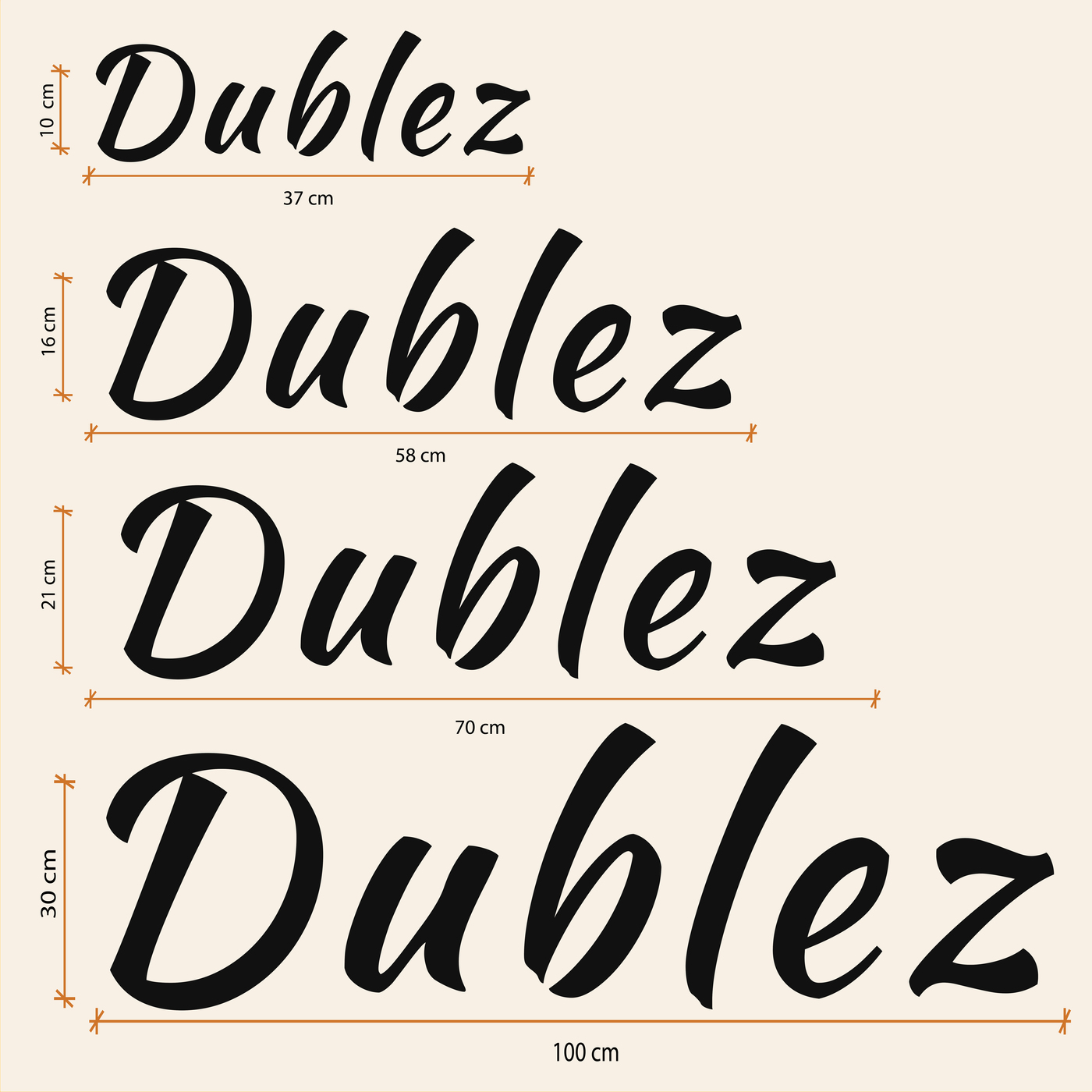 Vlastné meno na stenu z dreva