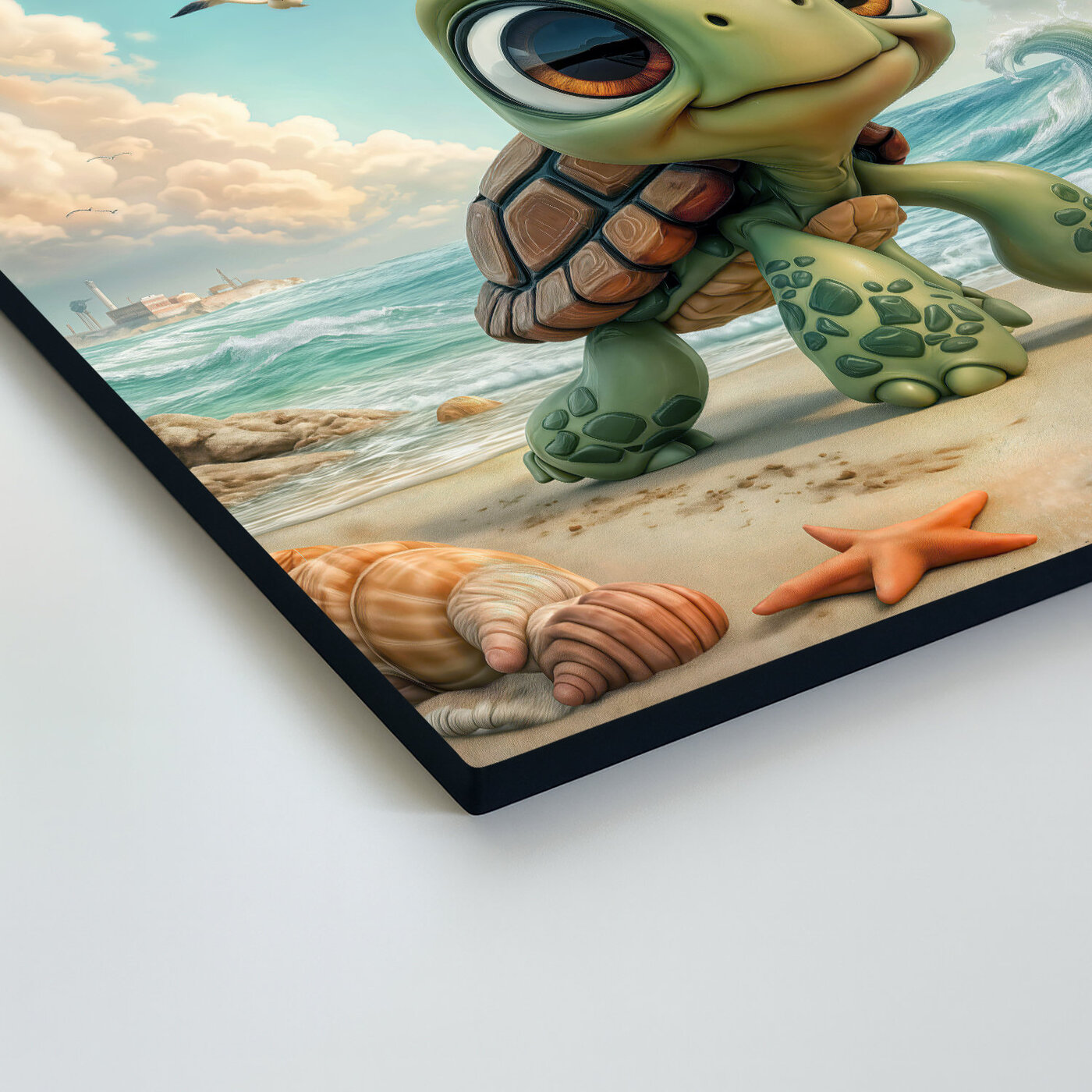 Detský obraz na dreve - Korytnačka