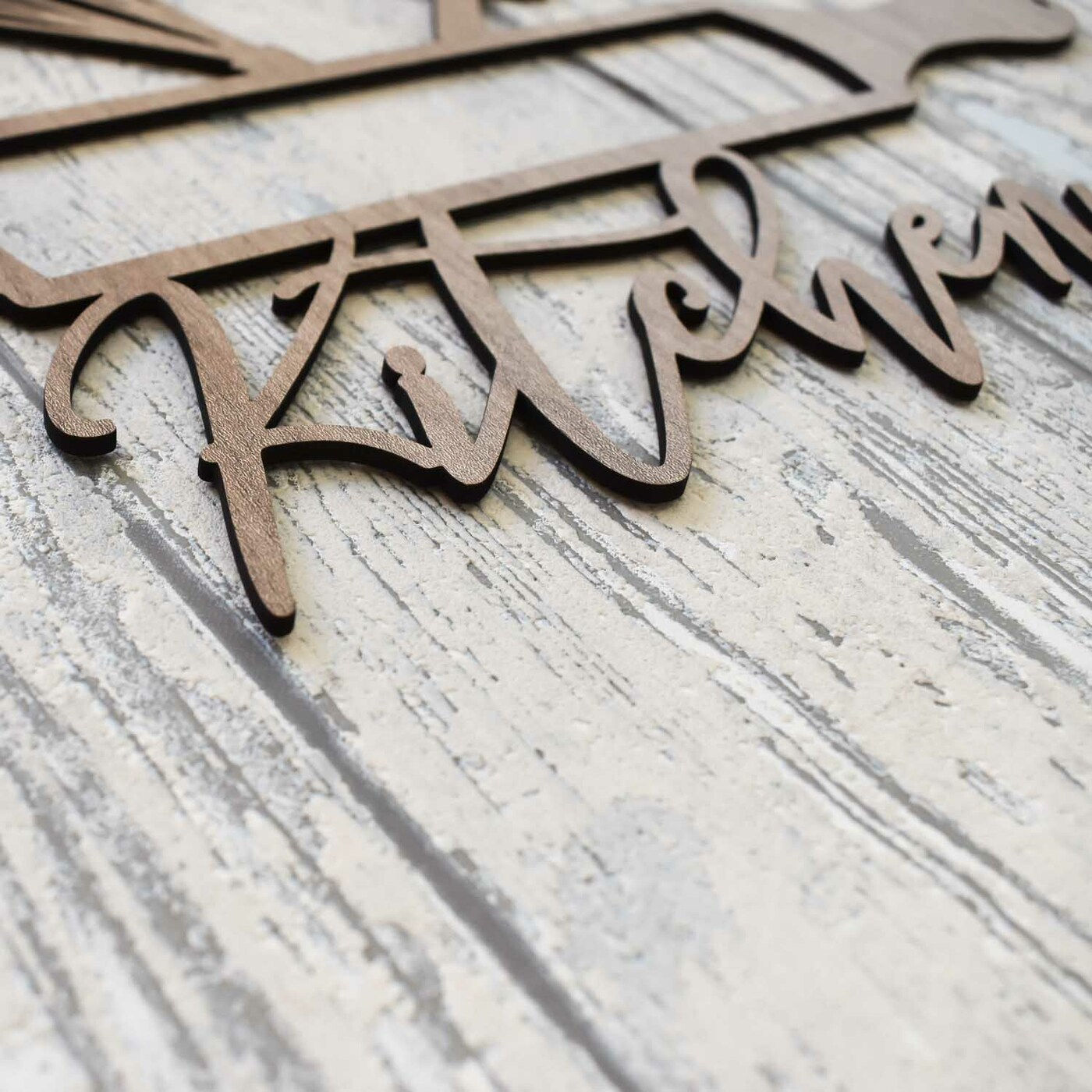 Wooden Kitchen Sticker - Rolling Pin | Tobacco Oak