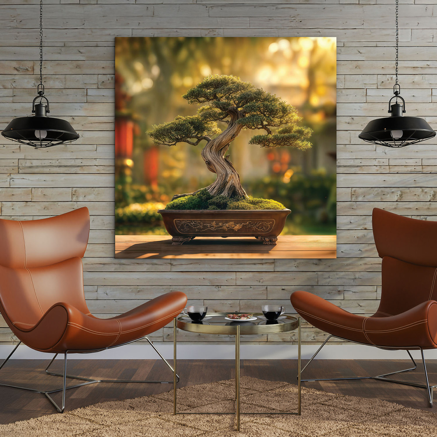 Image on wood - Bonsai