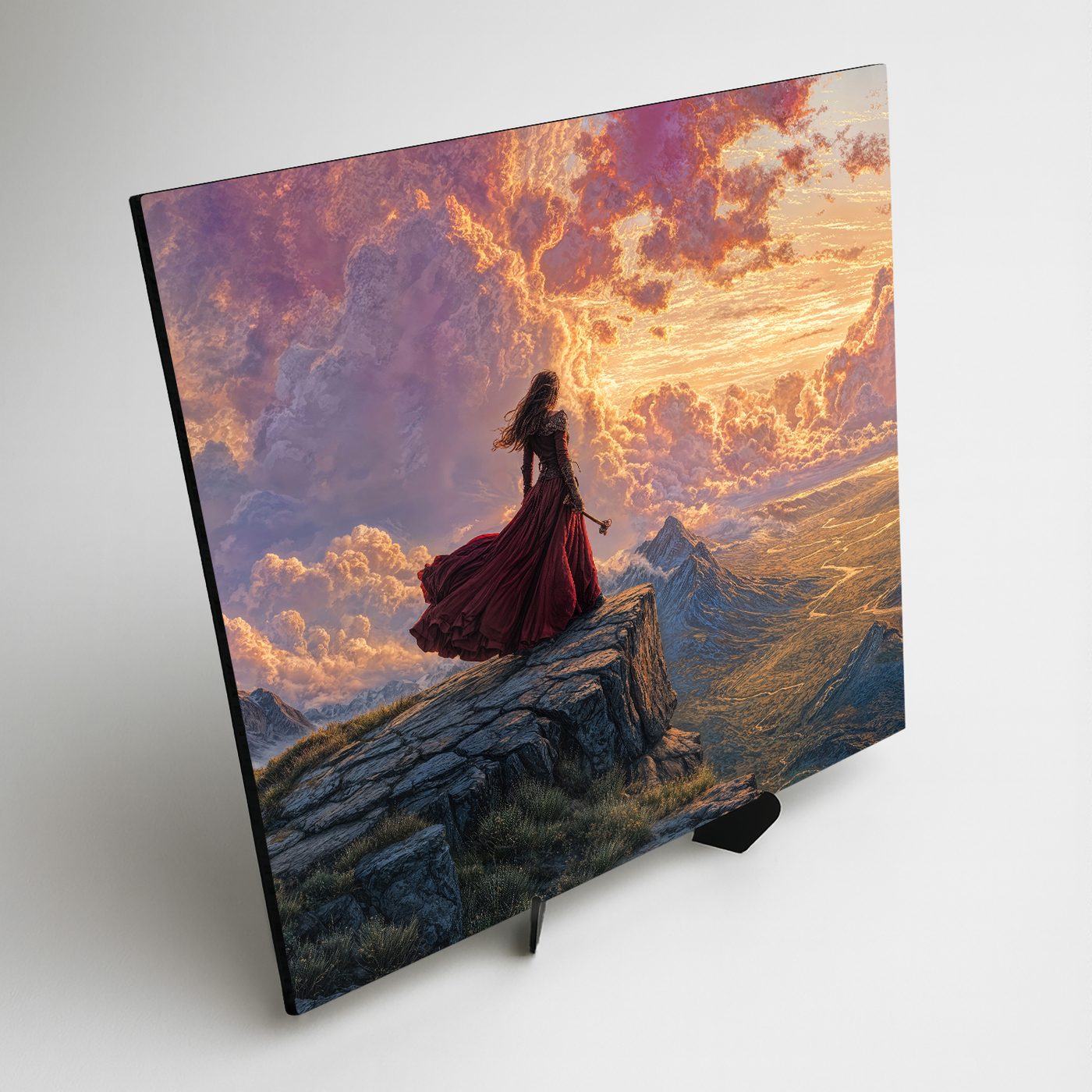 Obraz do předsíně - Snící žena na útesu