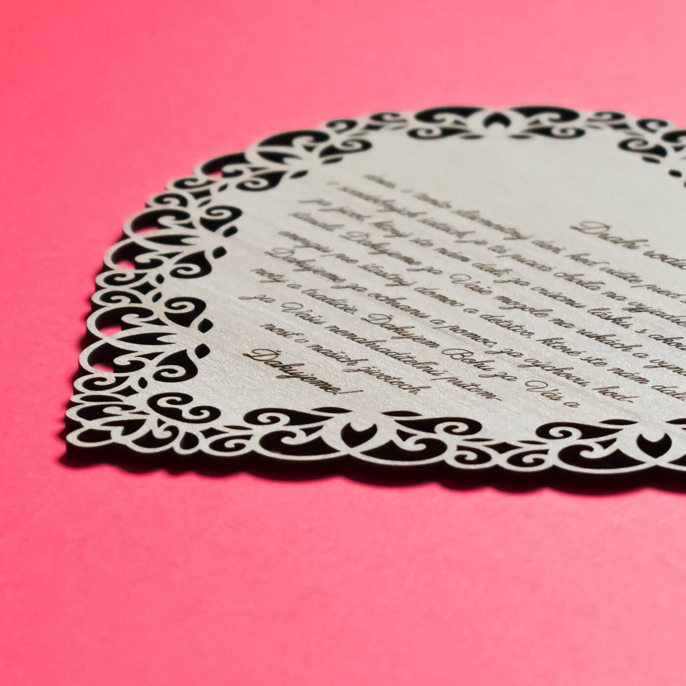 Poďakovanie rodičom - Srdiečko | Javor