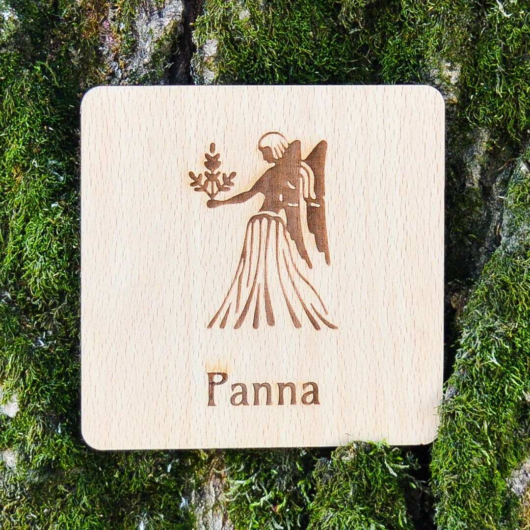 Drevená dekorácia na stôl - Podpivník znamenie Panna