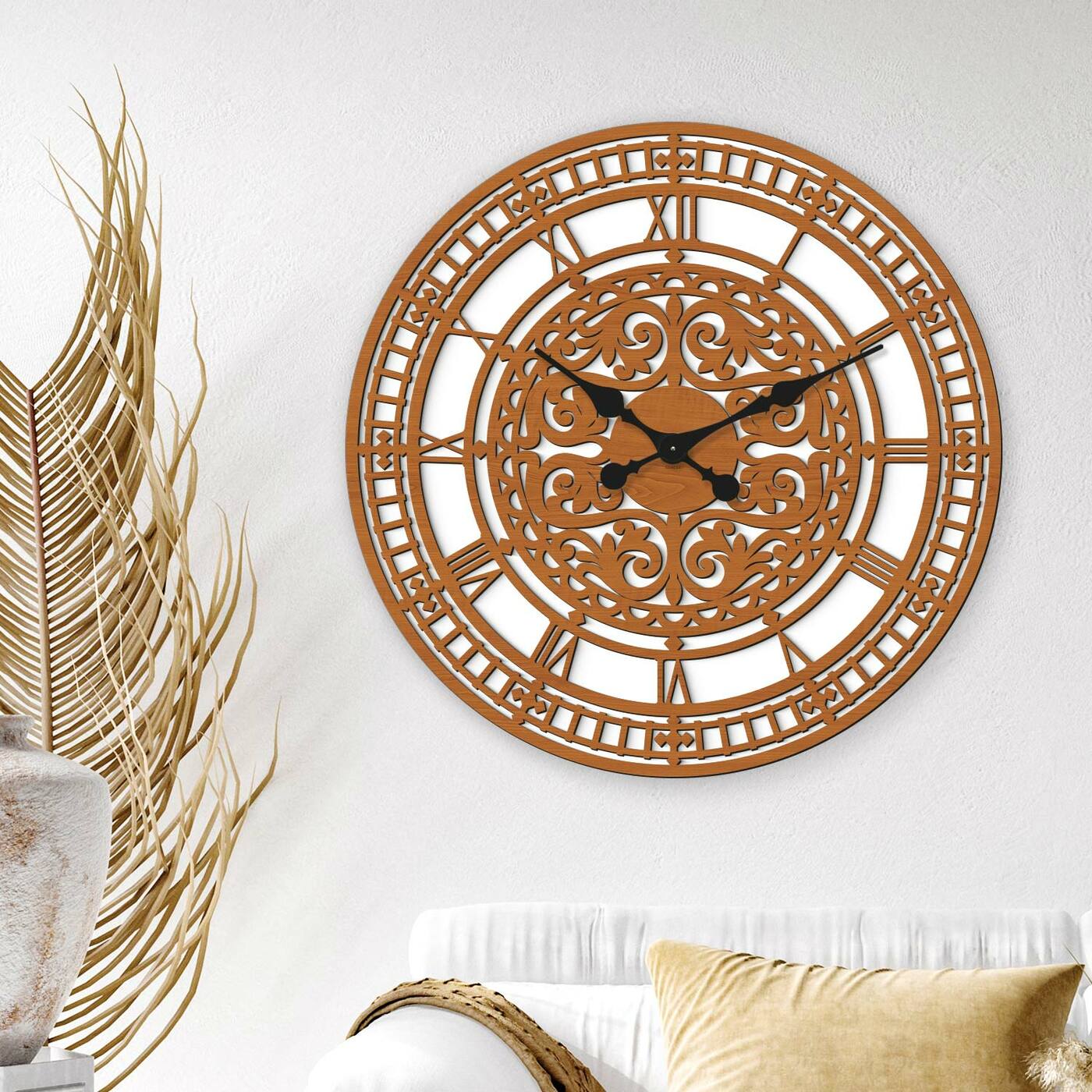 Vintage Wooden Wall Clock - Majestique | Cherry