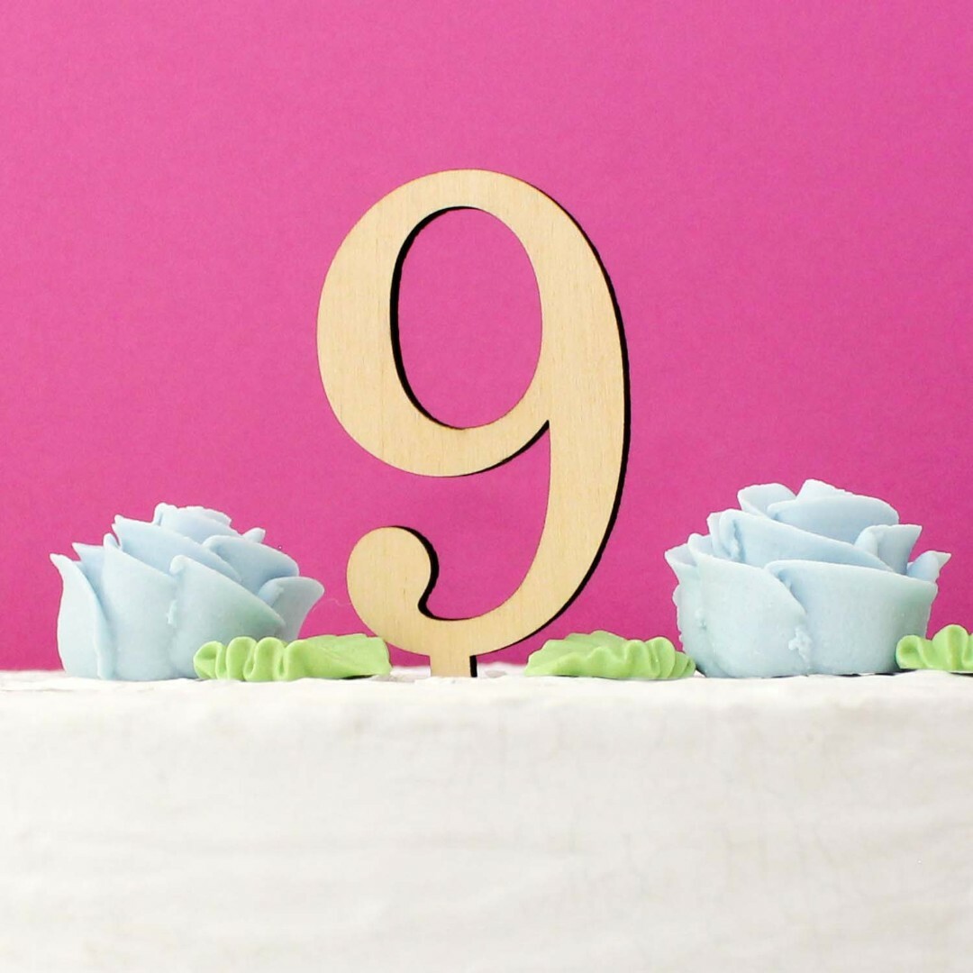 Drevené čísla - zápichy do torty | Javor