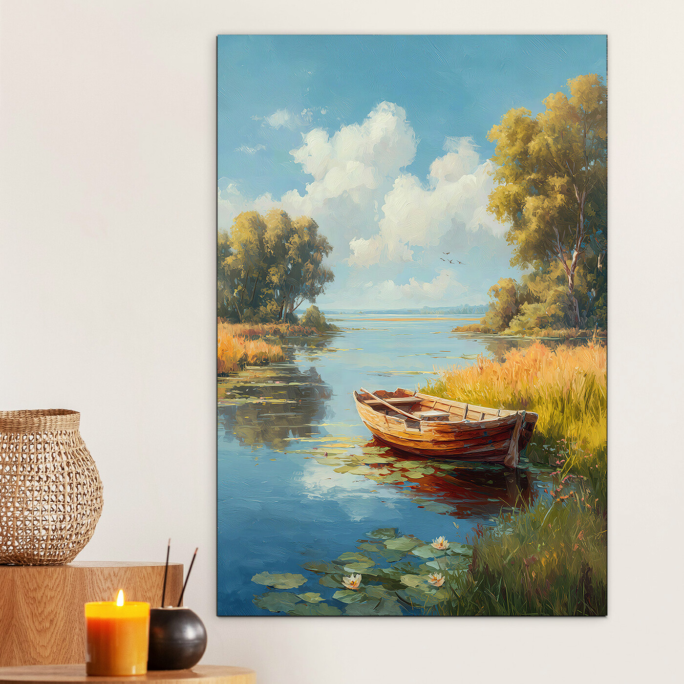 Wooden Wall Art - Boat on the Lake