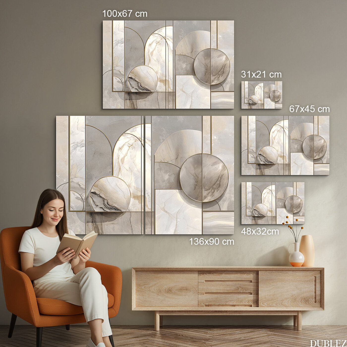 Abstraktný mramorový obraz - Elysian