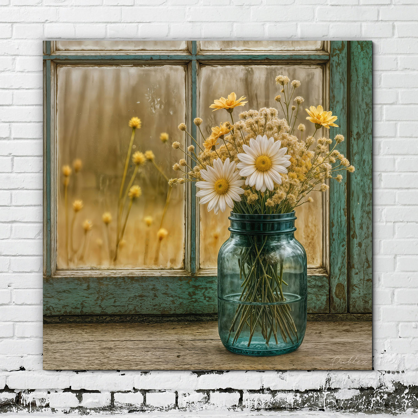 Vintage picture - Vase of meadow flowers