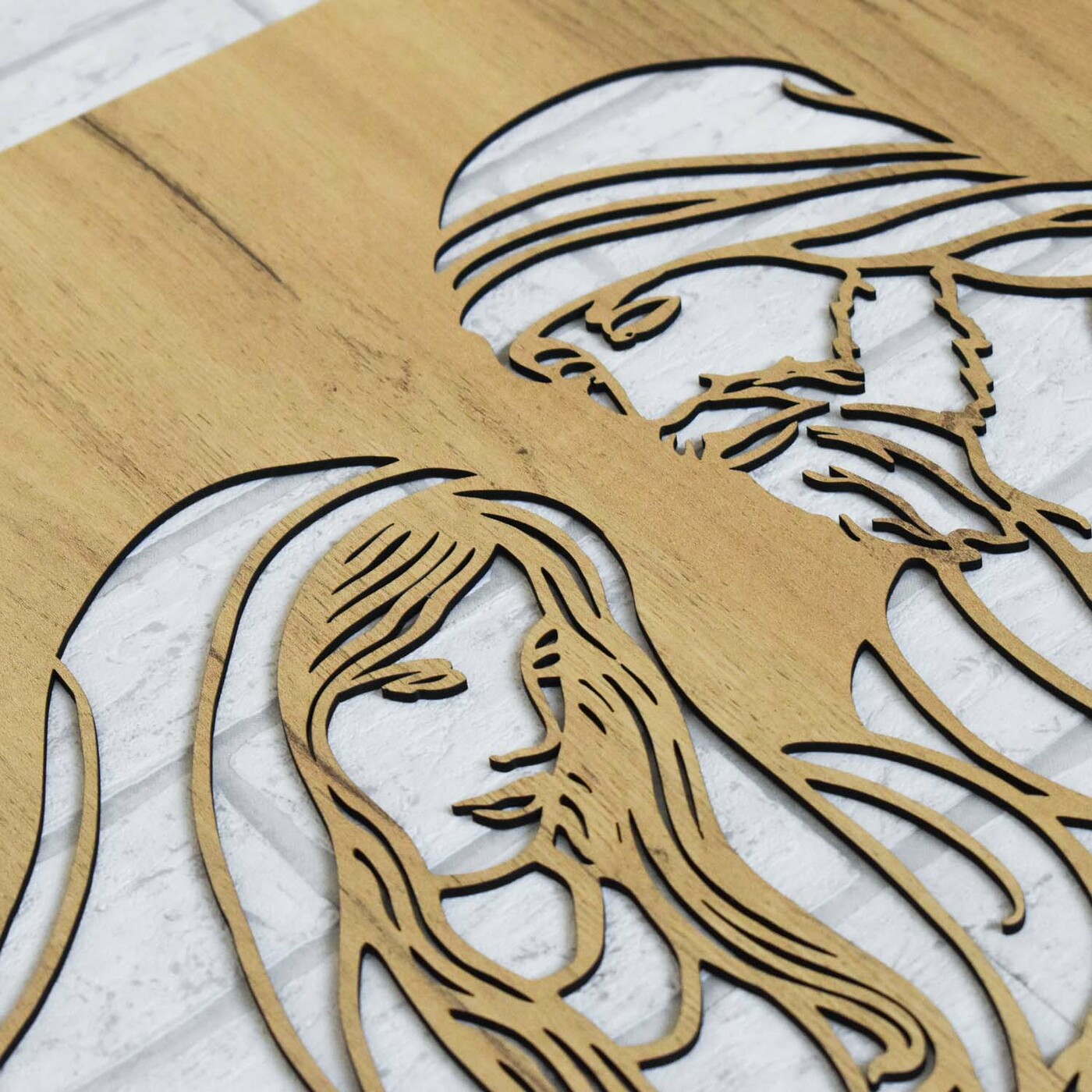 Tablou din lemn - Sfânta Familie | Stejar auriu