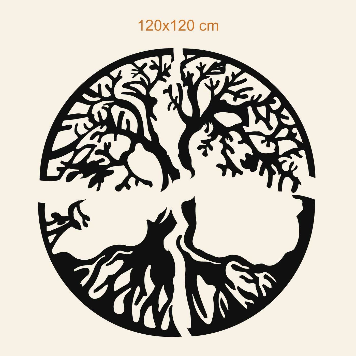 Wooden Picture Tree of Life - Chokmah | 120x120 cm