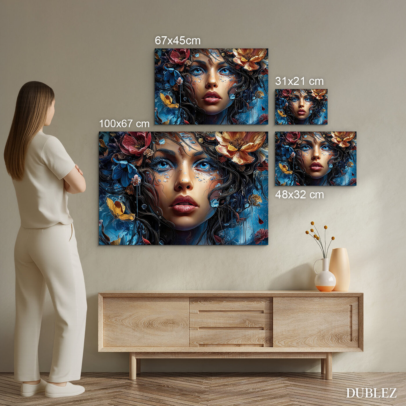 Umelecký obraz ženy - Kvetinová duša