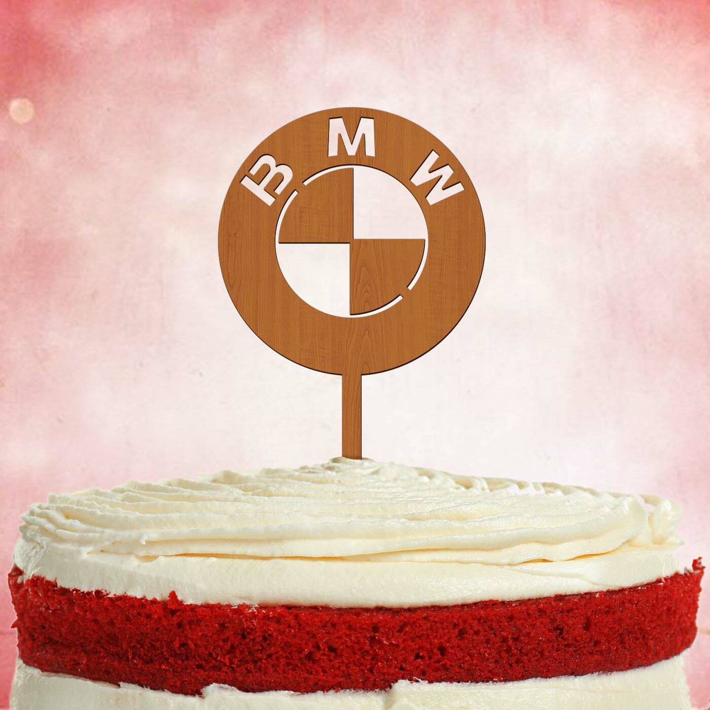 Tortový zápich z dreva - BMW | Čerešňa