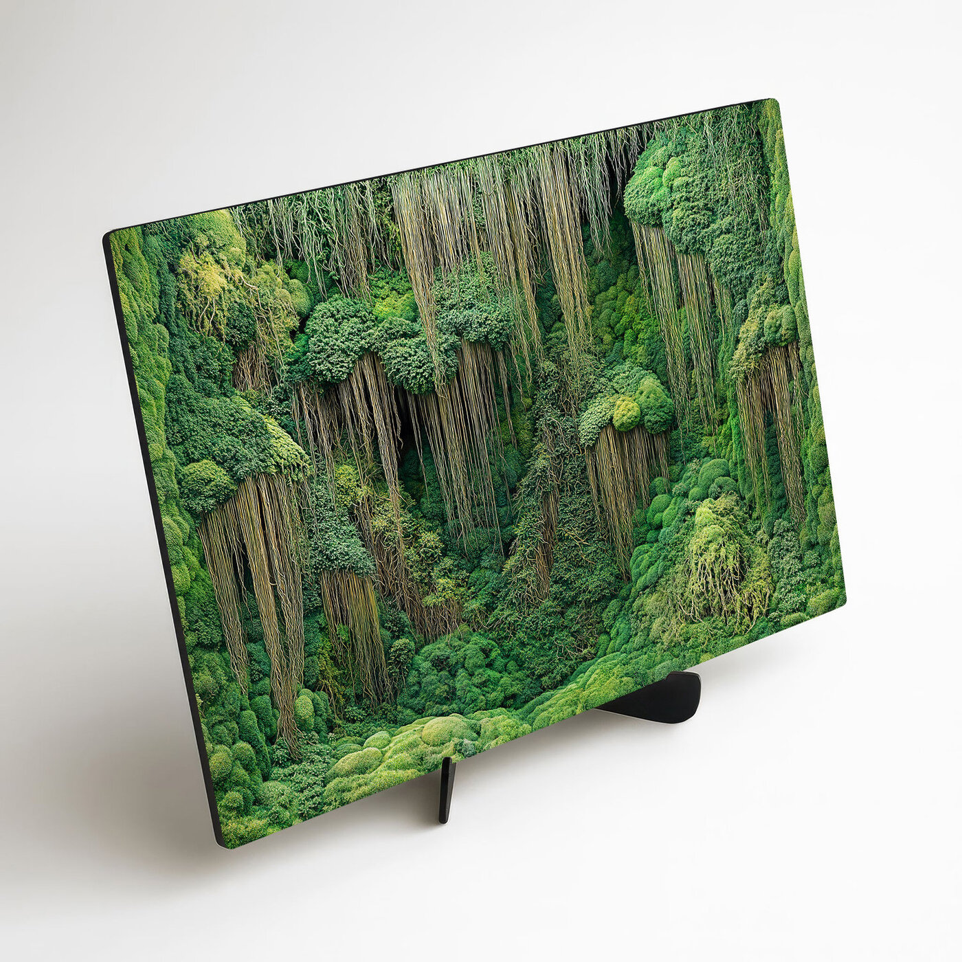 Printed Moss Wall Art on Wood - A Touch of Wilderness