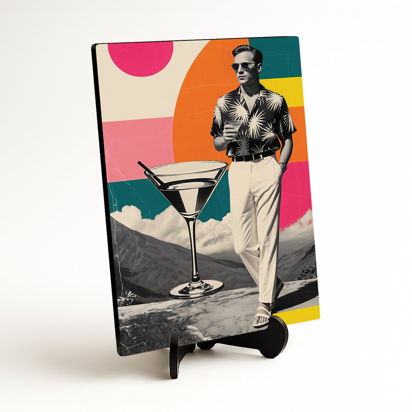 Retro pop art obraz - Gentleman s Martini