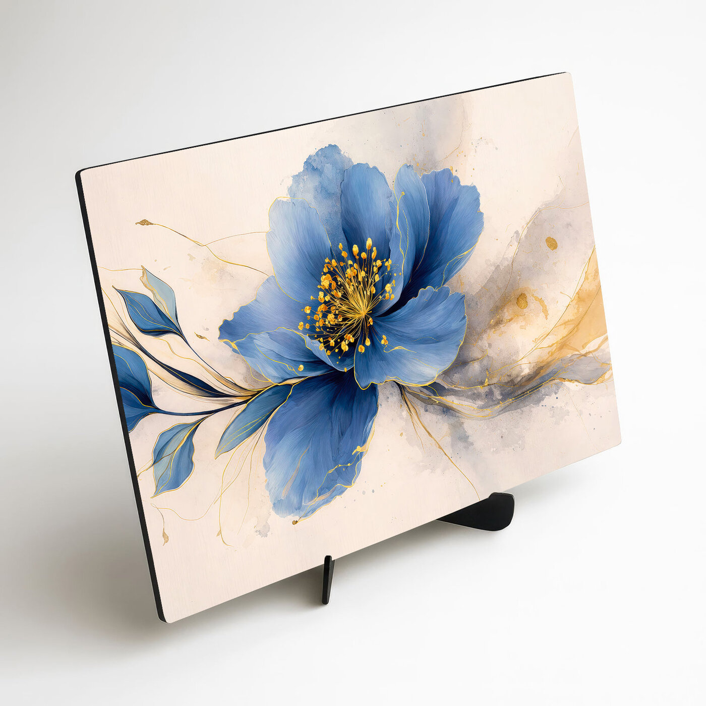 Drevený obraz - Azúrový kvet