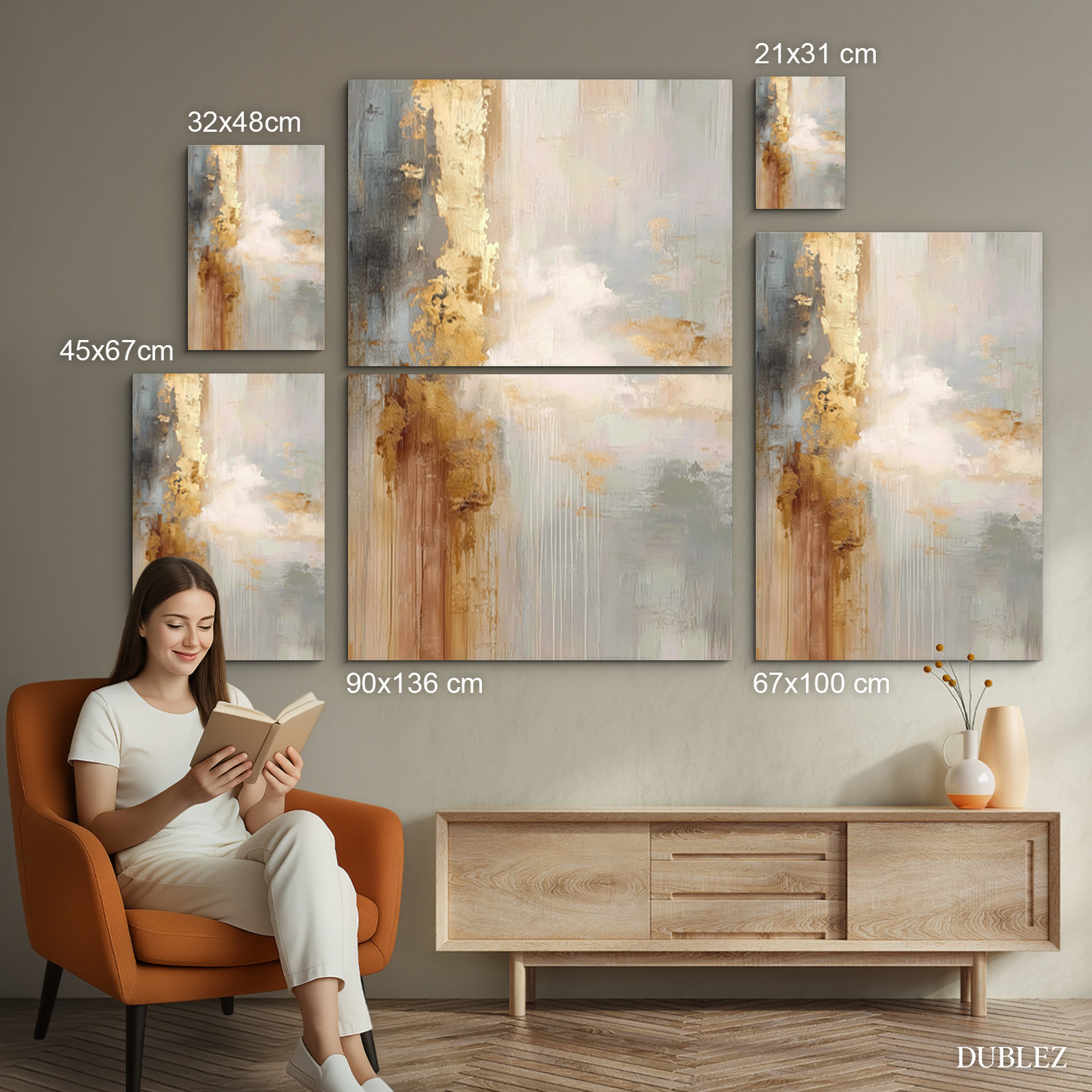 Luxusný obraz - Zlatá abstrakcia | 90x136 cm