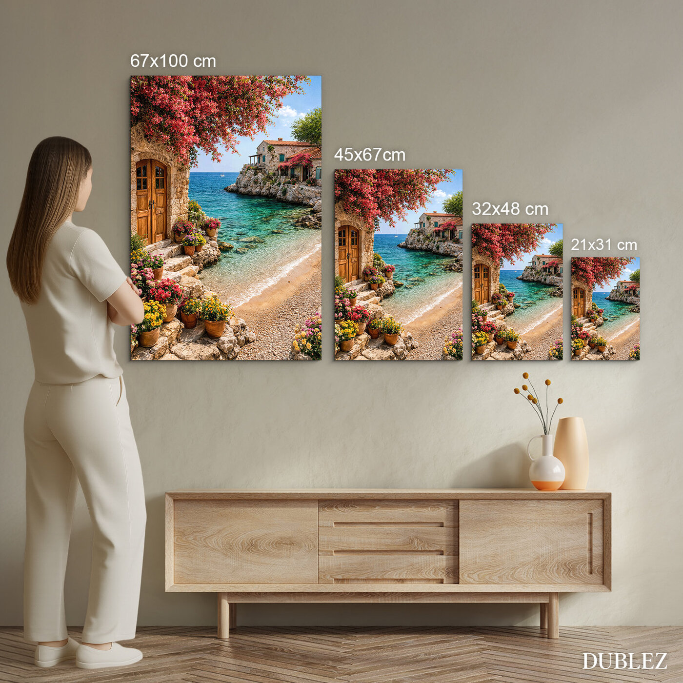 Drevený obraz - Prímorský raj