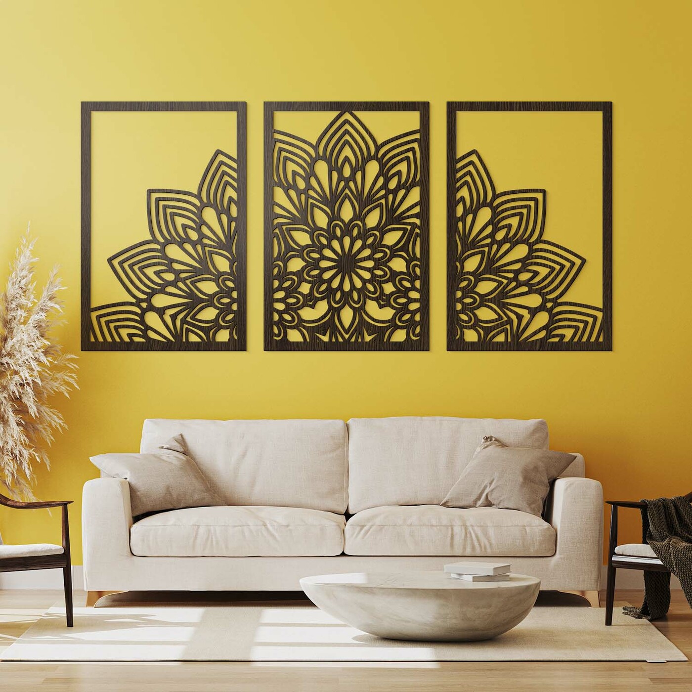 Multi-Part Mandala on the Wall - Abundance | Wenge