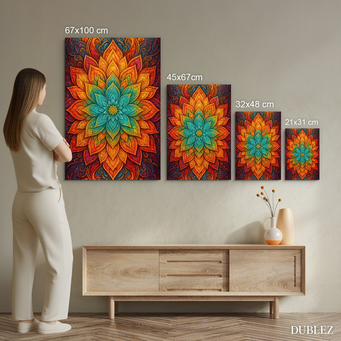 Wall art - Fiery mandala