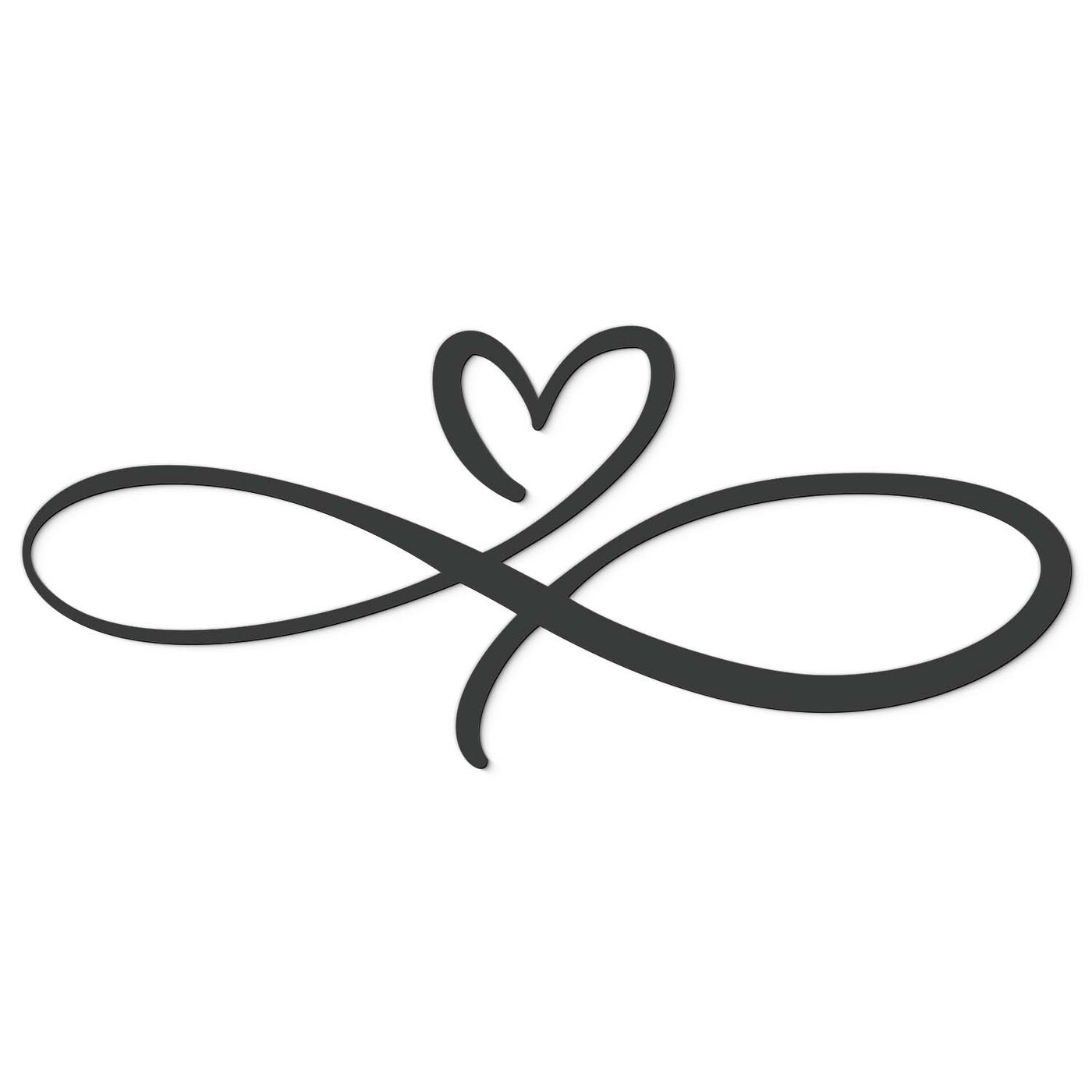 Wooden Decoration for Bedroom - Endless Love | Anthracite Gray