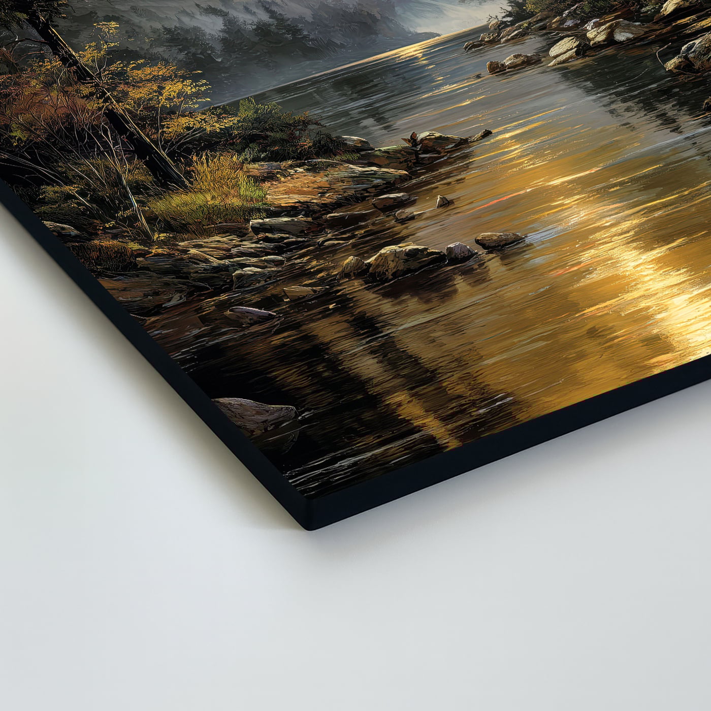 Obraz - Úplněk nad jezerem