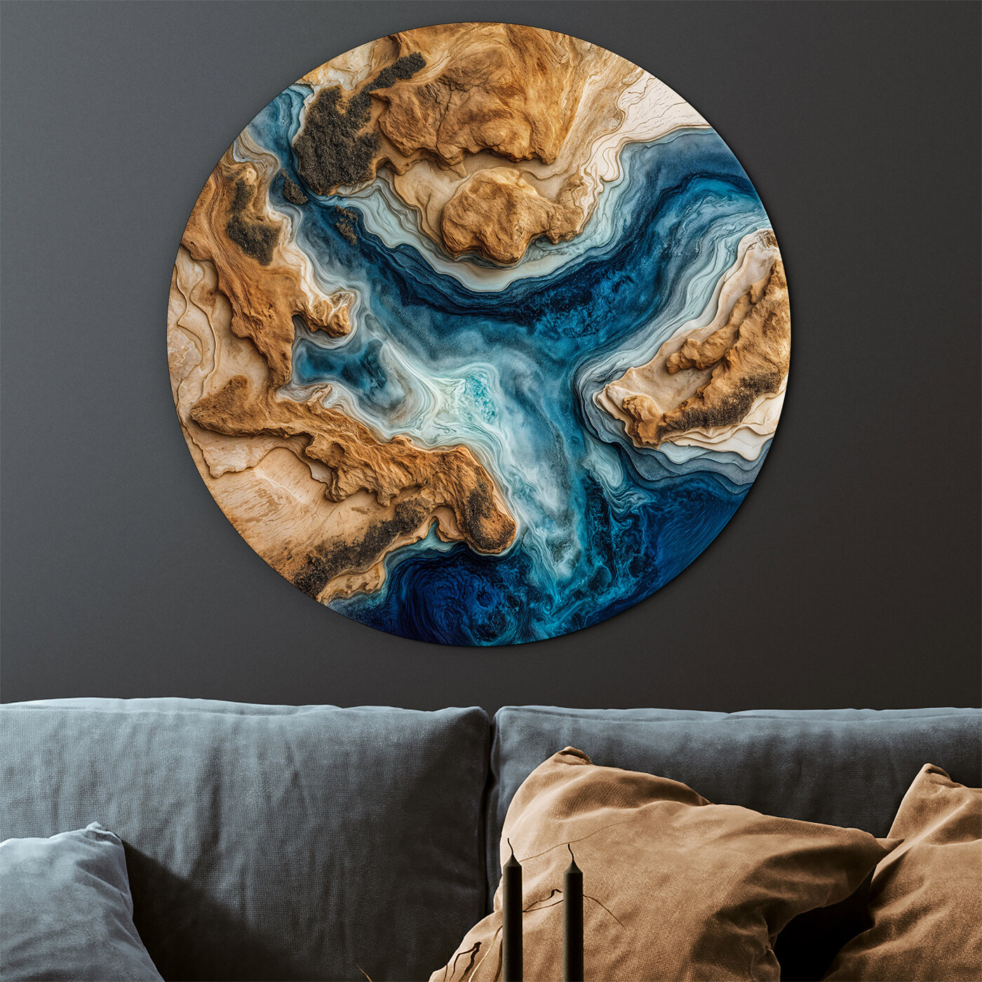 Imitation of an epoxy painting - Touch of the Ocean