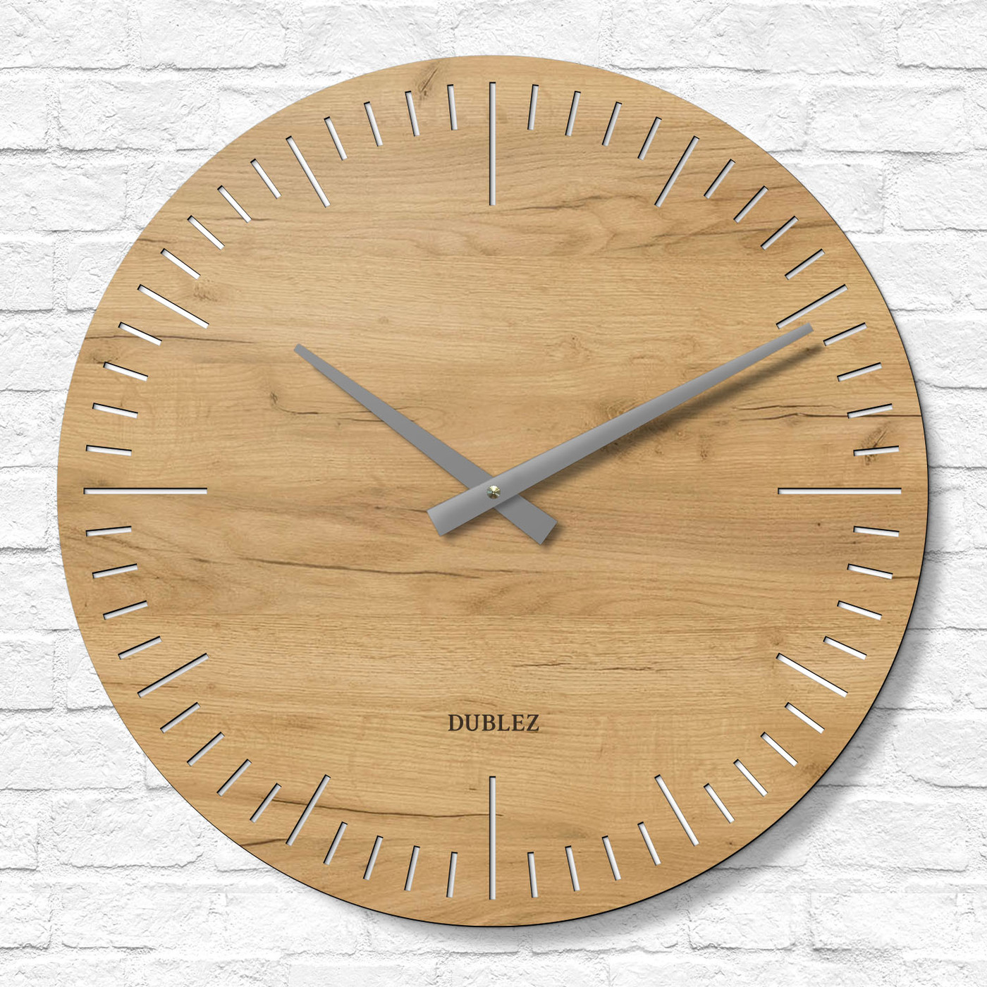 Designové nástěnné hodiny - Minute | Dub zlatý
