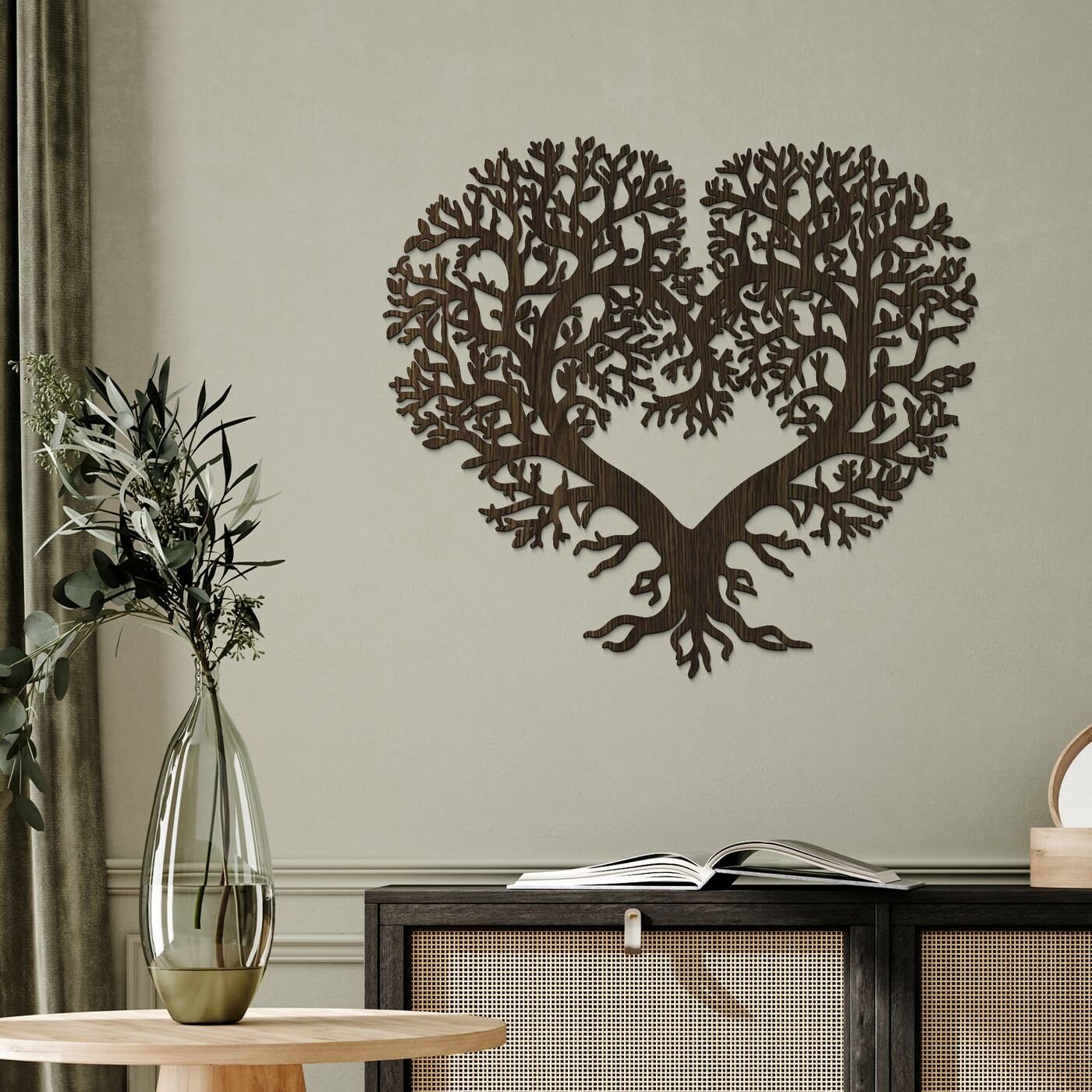 Wooden Tree of Life - Heart | Wenge