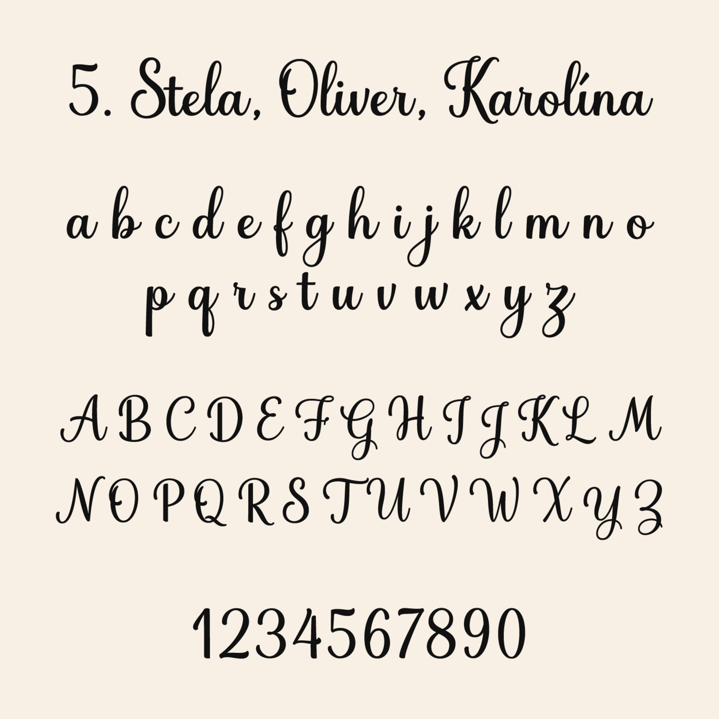 Vlastné meno na stenu z dreva | Písmo 5