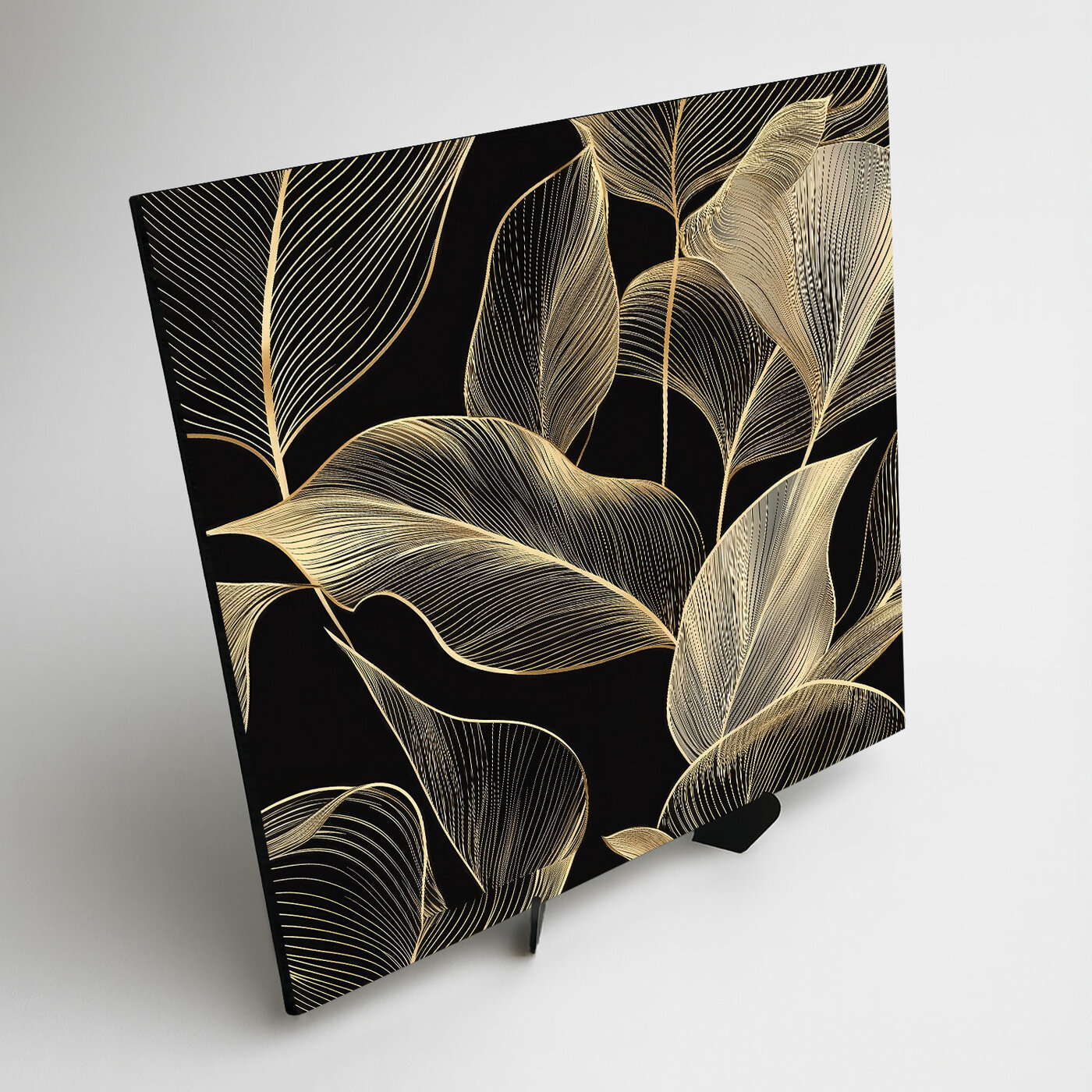 Luxusní obraz - Zlaté linie listů