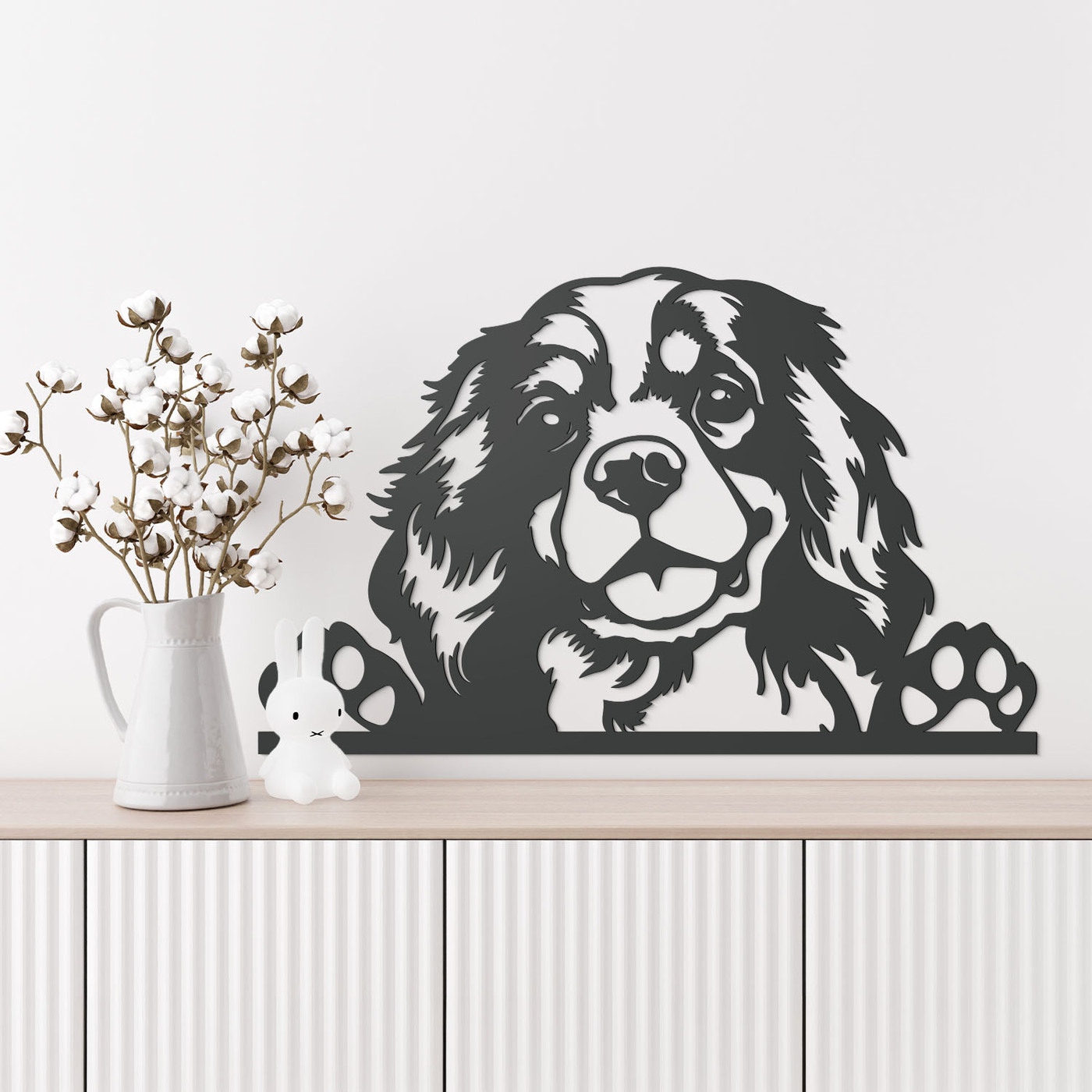 Cut-Out Wall Art - Cavalier King Charles Spaniel | Anthracite Gray