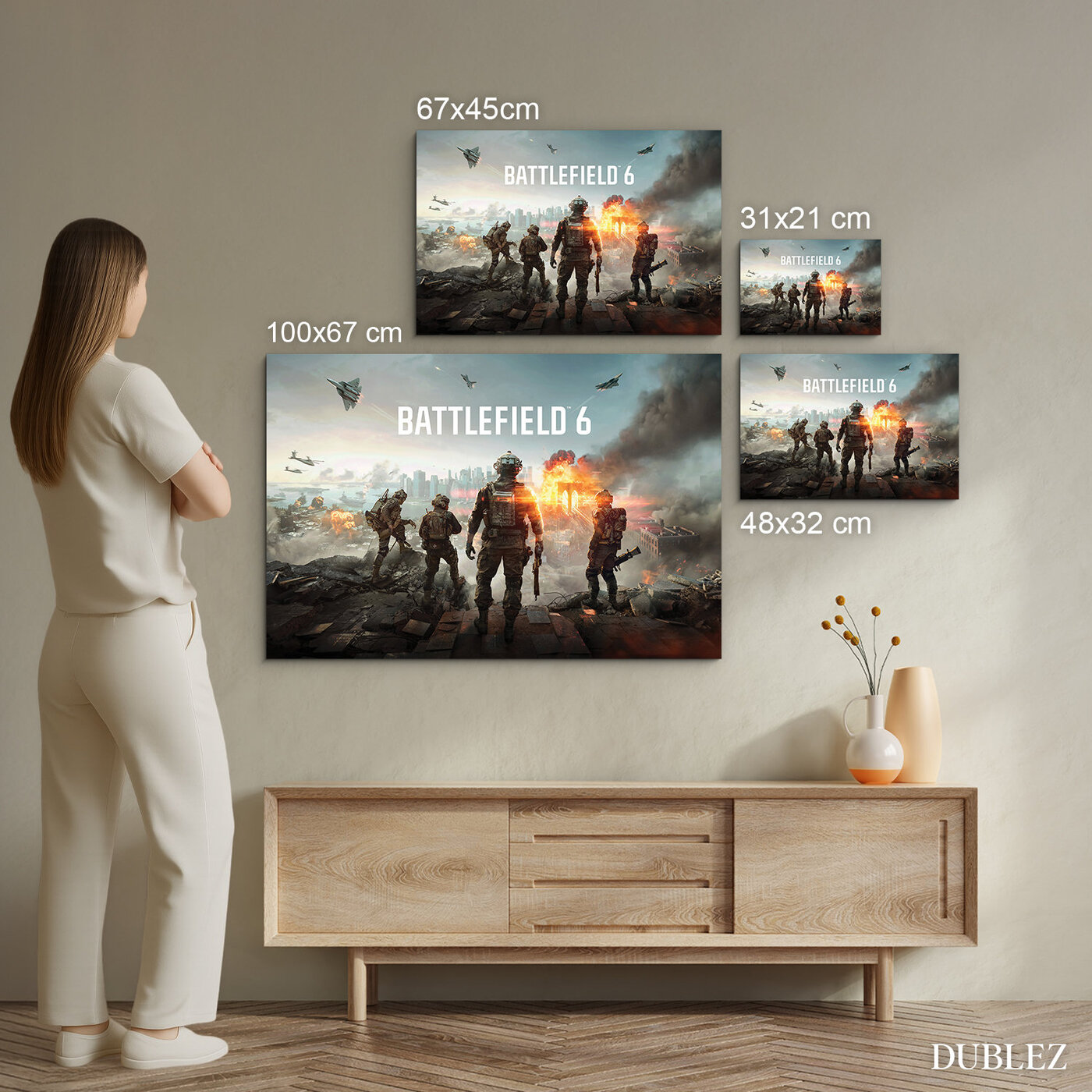 Drevený obraz z hry - Battlefield 6