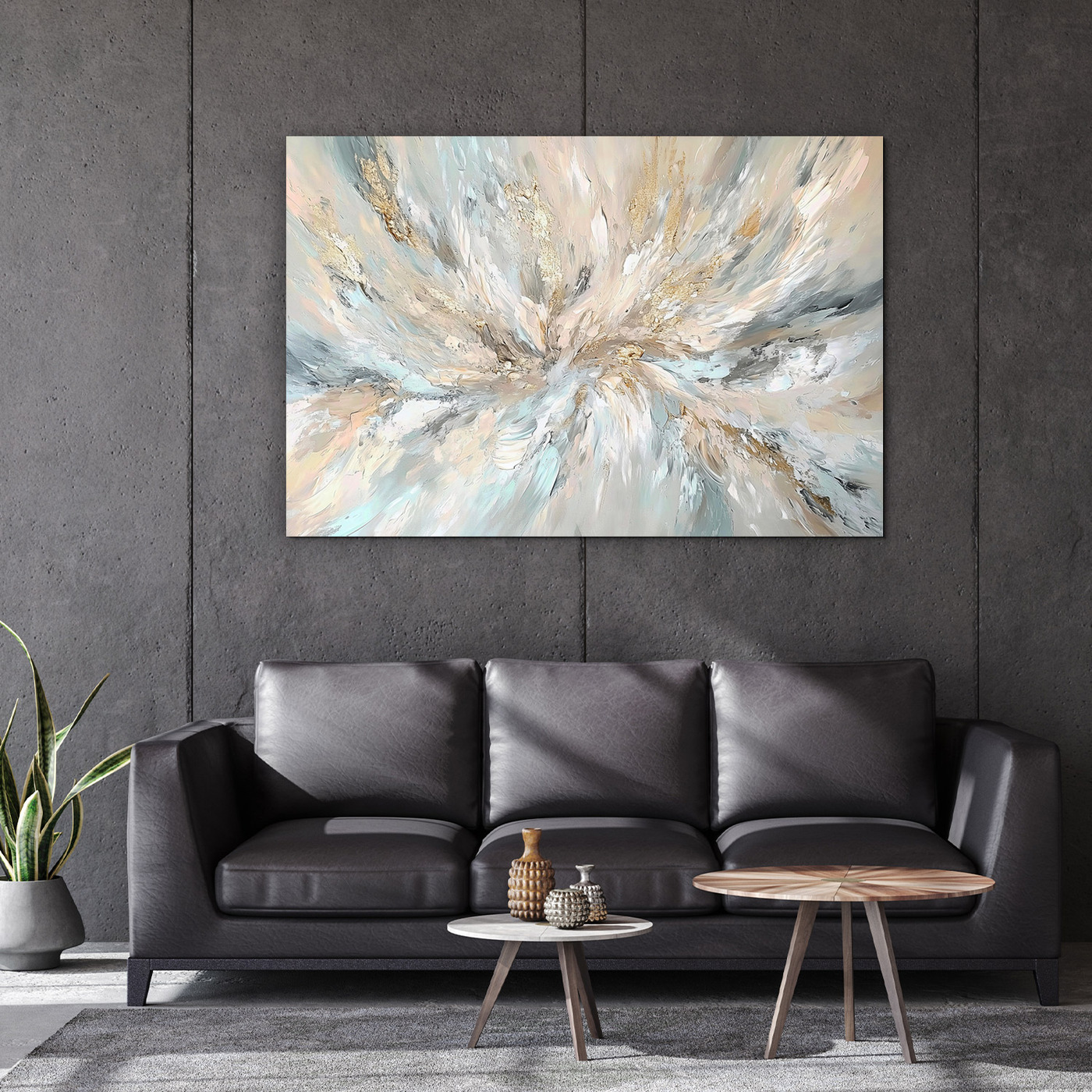 Abstraktný obraz z dreva - Zlatý vír