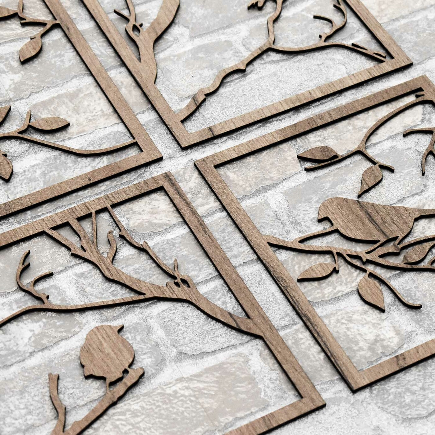 4-piece Sticker - Relax in Nature | Tobacco Oak