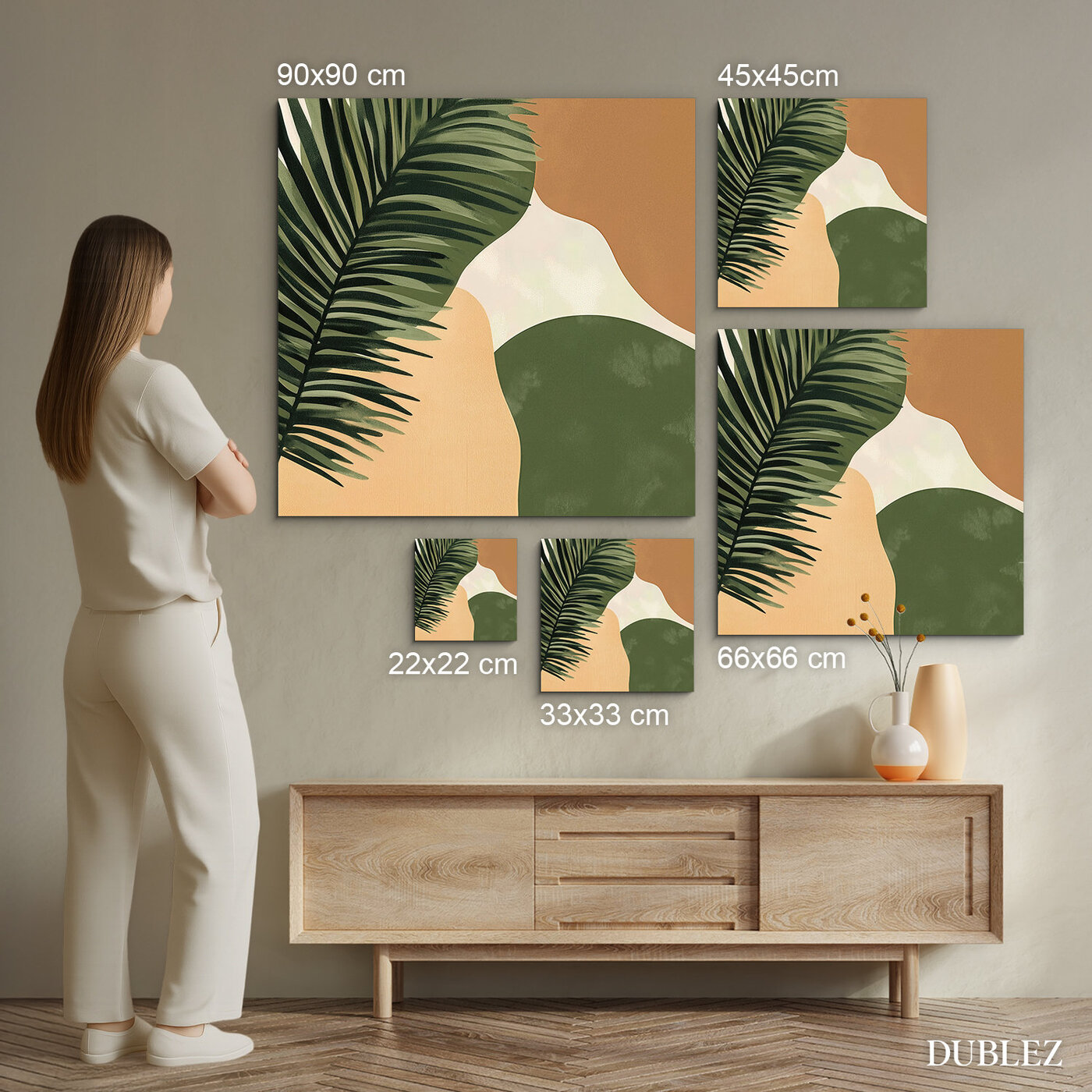 Minimalist painting - Palm leaf