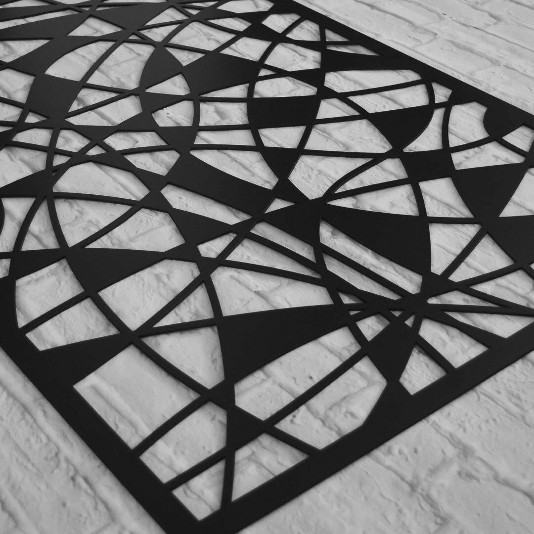 Abstract Picture on the Wall - Lines | Black