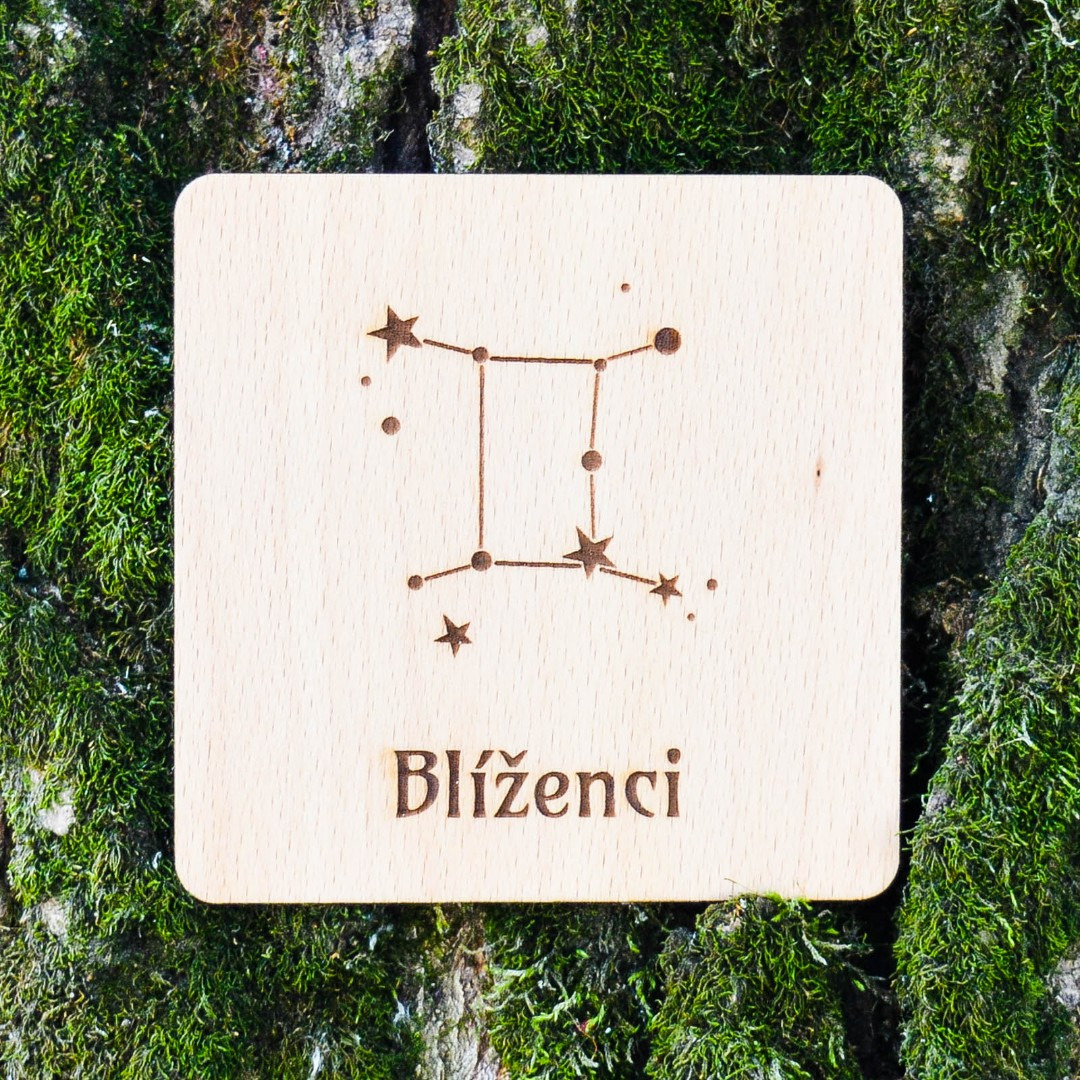 Levný dárek - podložka pod sklenice - Blíženci